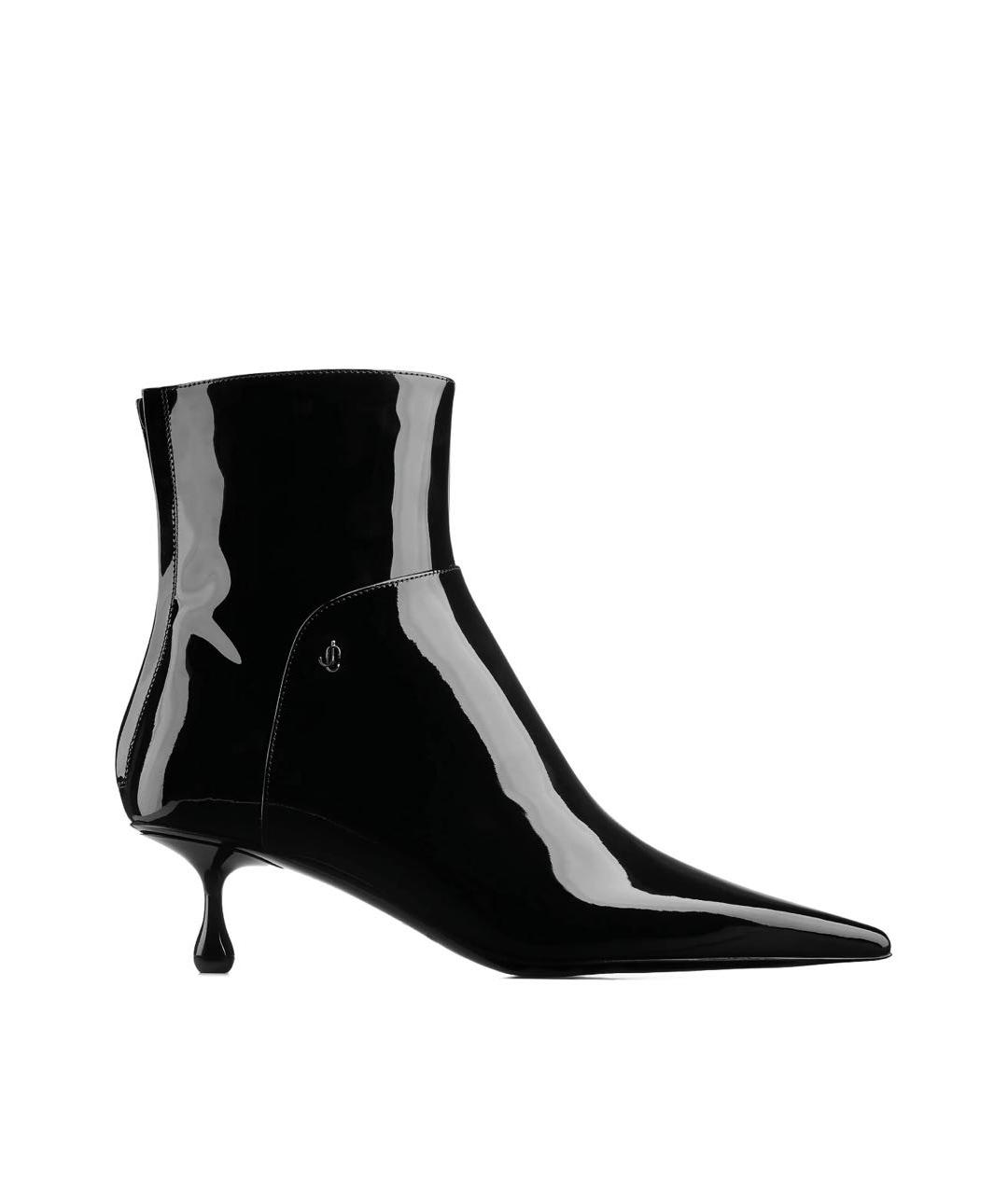 JIMMY CHOO Черные ботильоны из лакированной кожи, фото 1