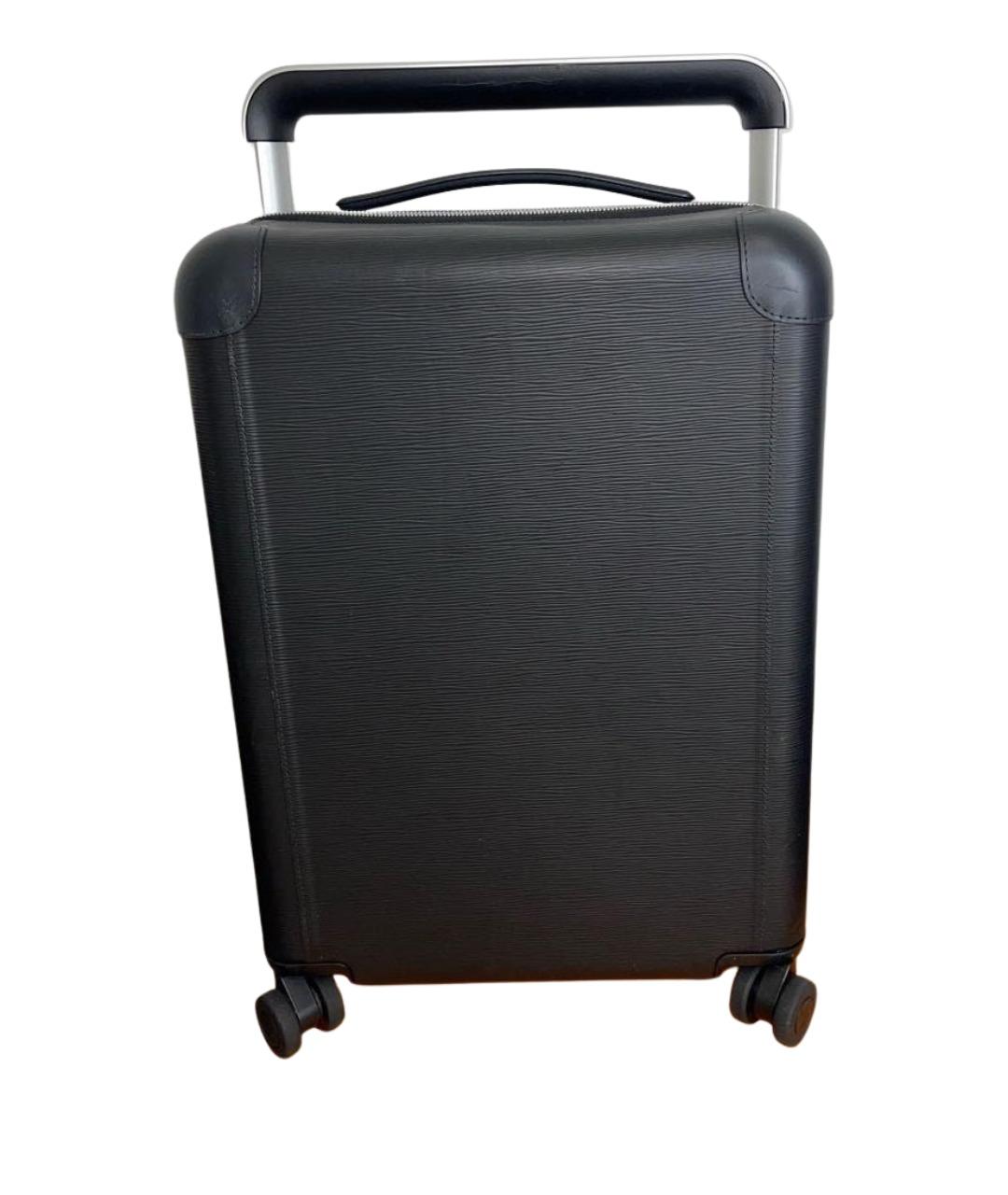 LOUIS VUITTON Антрацитовый кожаный чемодан, фото 1