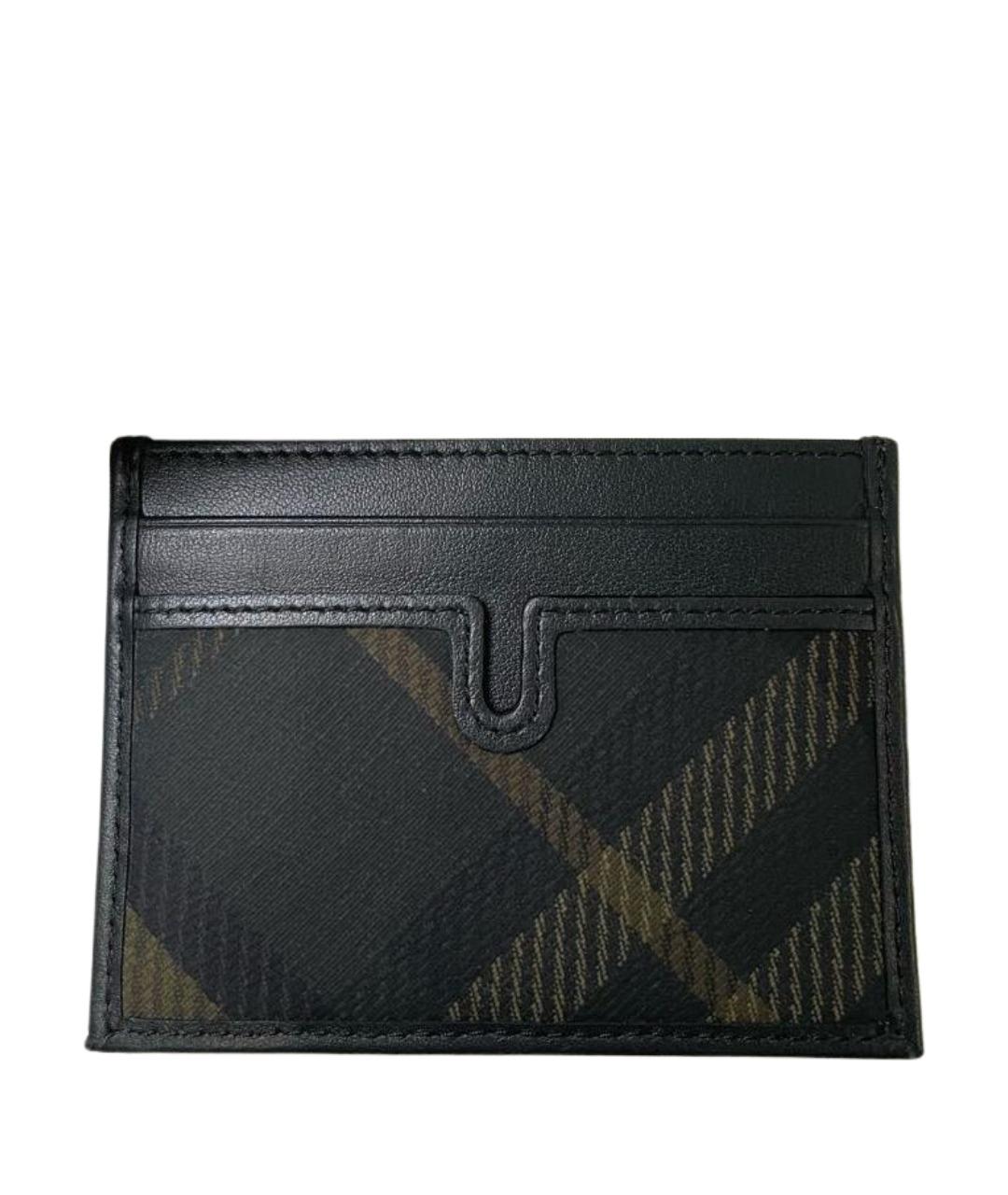 BURBERRY Черный кожаный кардхолдер, фото 1