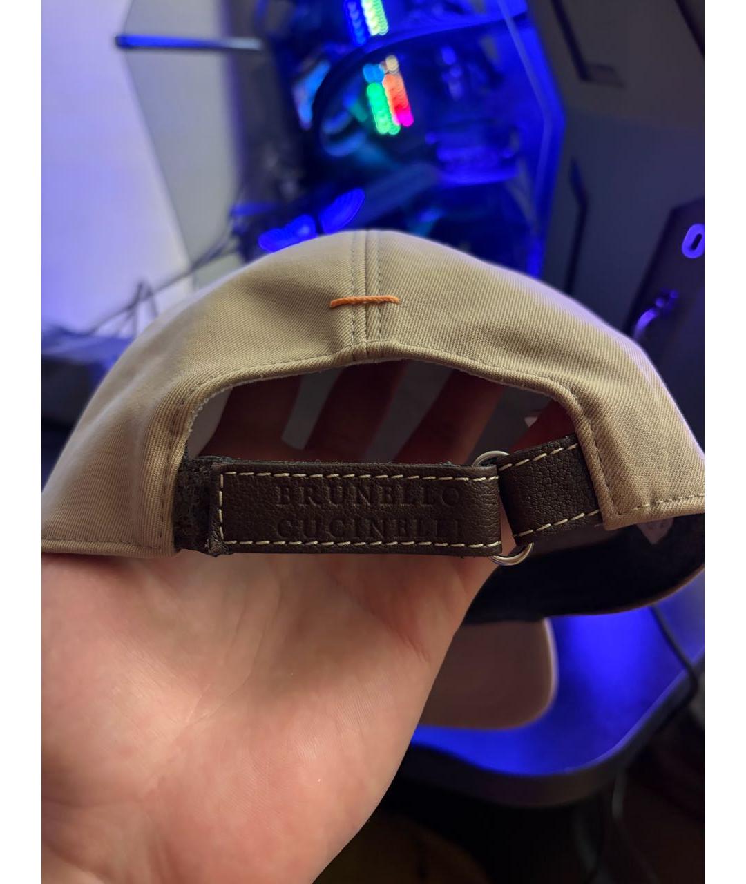BRUNELLO CUCINELLI Бежевая хлопковая кепка/бейсболка, фото 4
