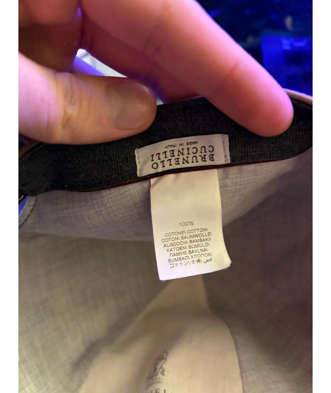 BRUNELLO CUCINELLI Бежевая хлопковая кепка/бейсболка, фото 6