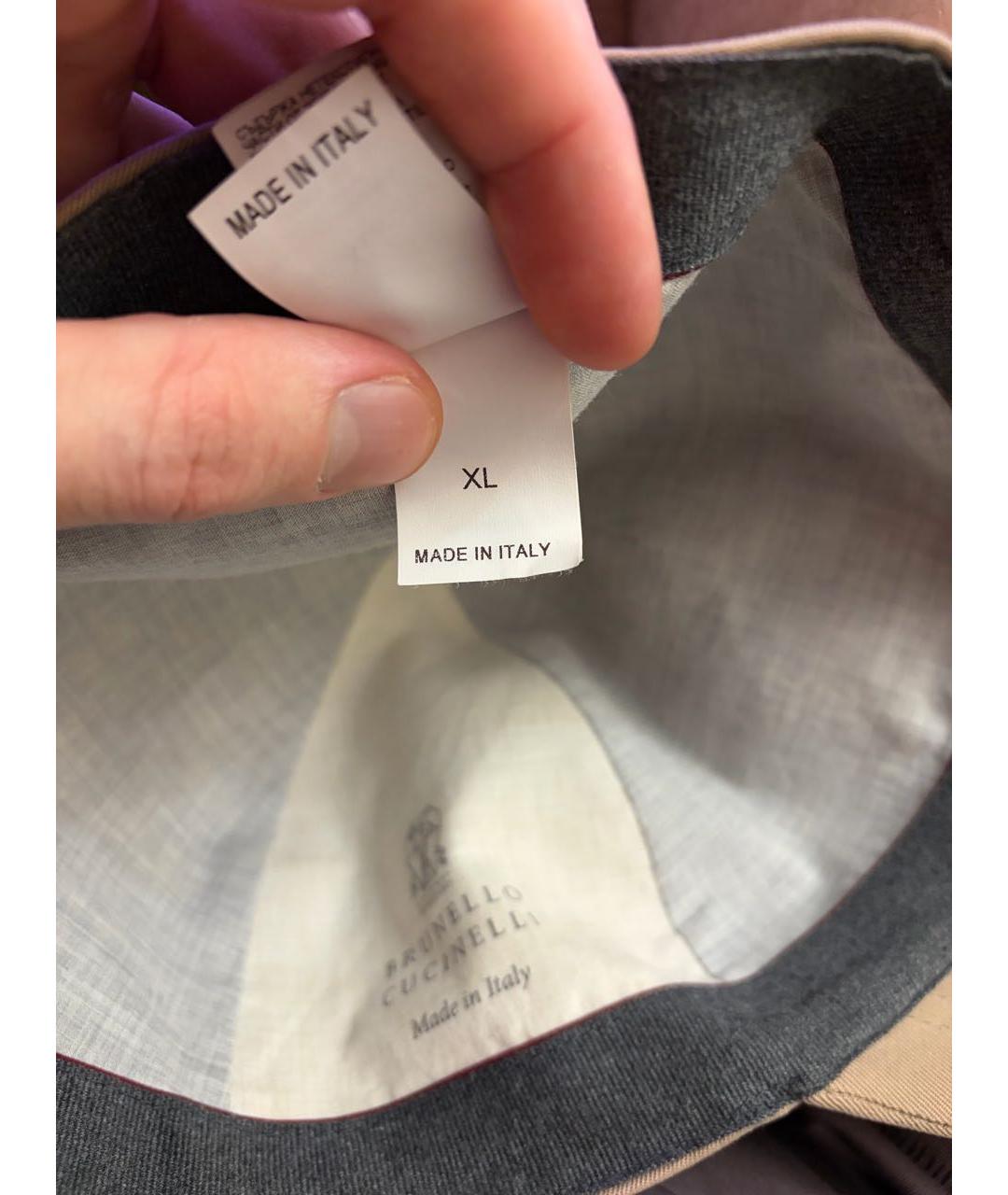 BRUNELLO CUCINELLI Бежевая хлопковая кепка/бейсболка, фото 7