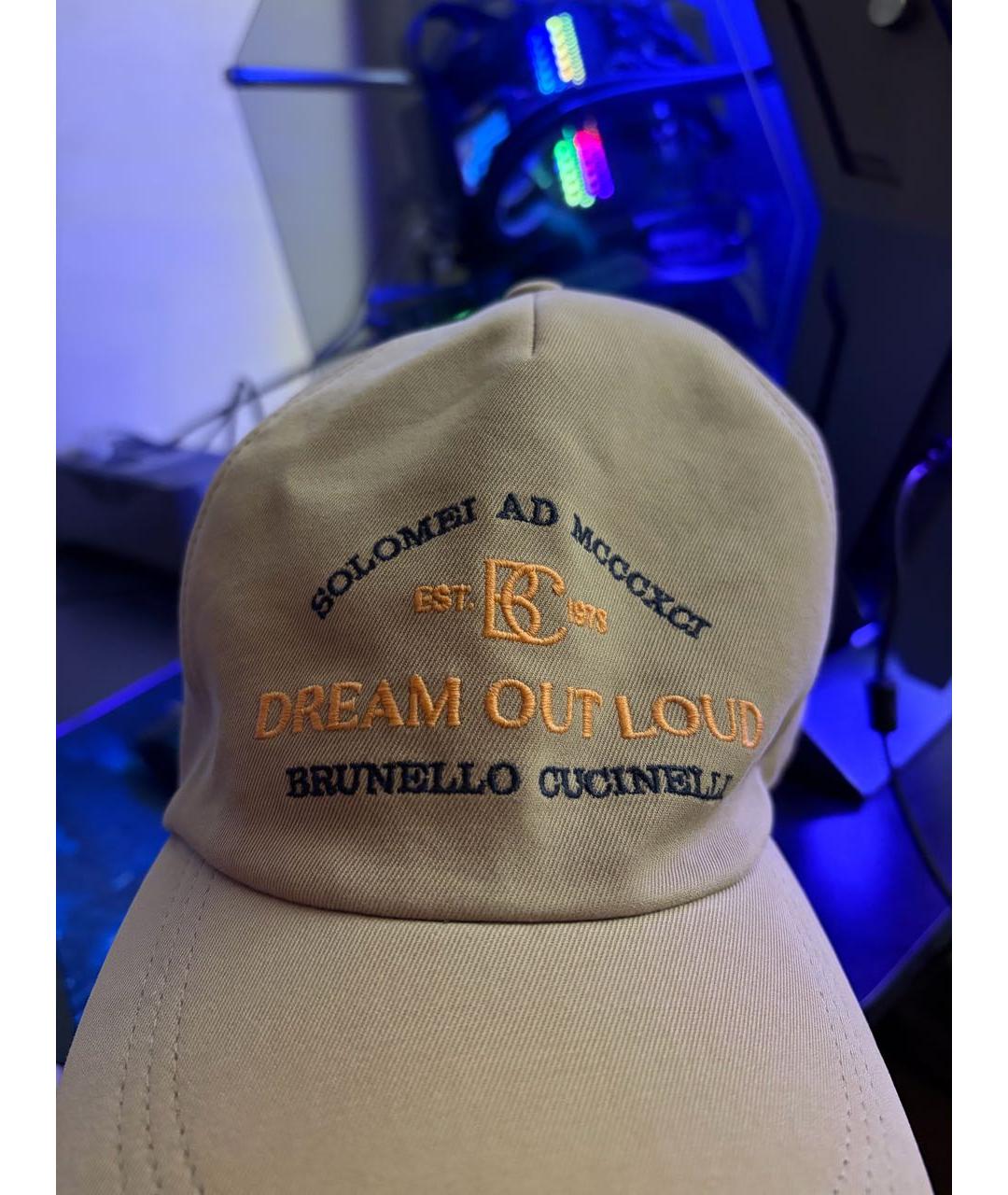 BRUNELLO CUCINELLI Бежевая хлопковая кепка/бейсболка, фото 3