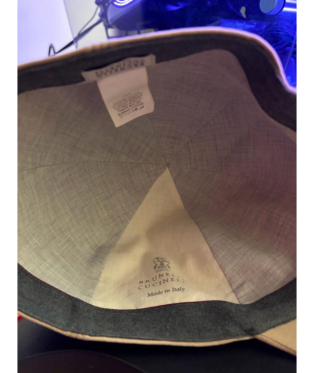 BRUNELLO CUCINELLI Бежевая хлопковая кепка/бейсболка, фото 5