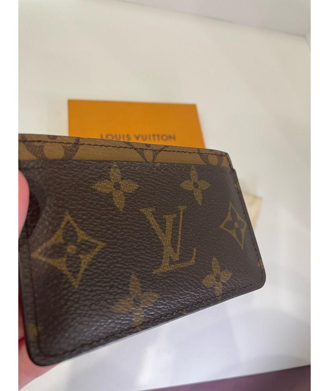 LOUIS VUITTON Коричневый кардхолдер, фото 2