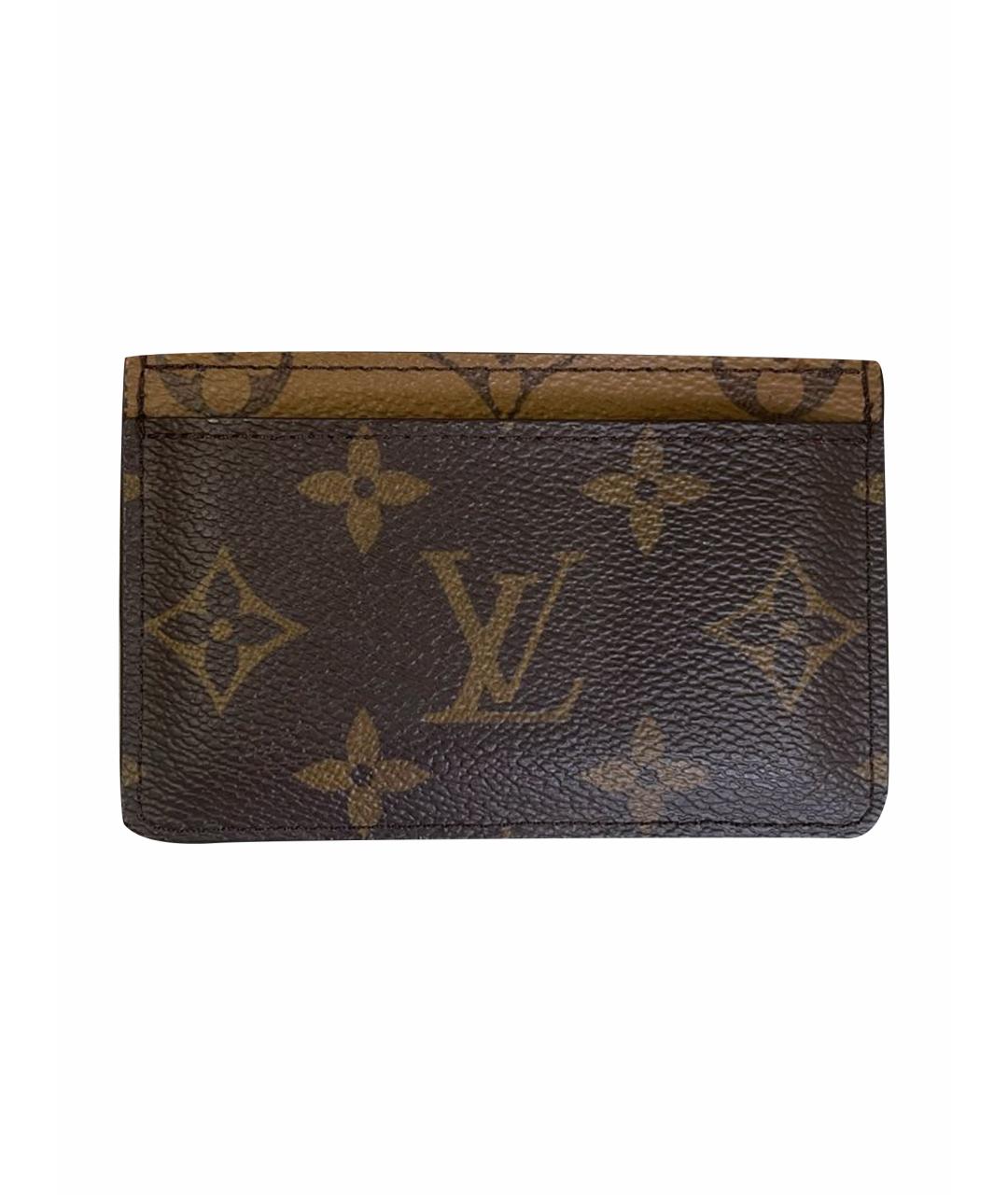 LOUIS VUITTON Коричневый кардхолдер, фото 1