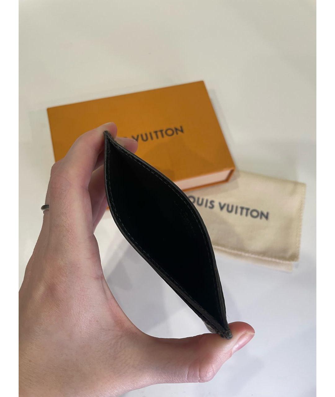 LOUIS VUITTON Коричневый кожаный кардхолдер, фото 3