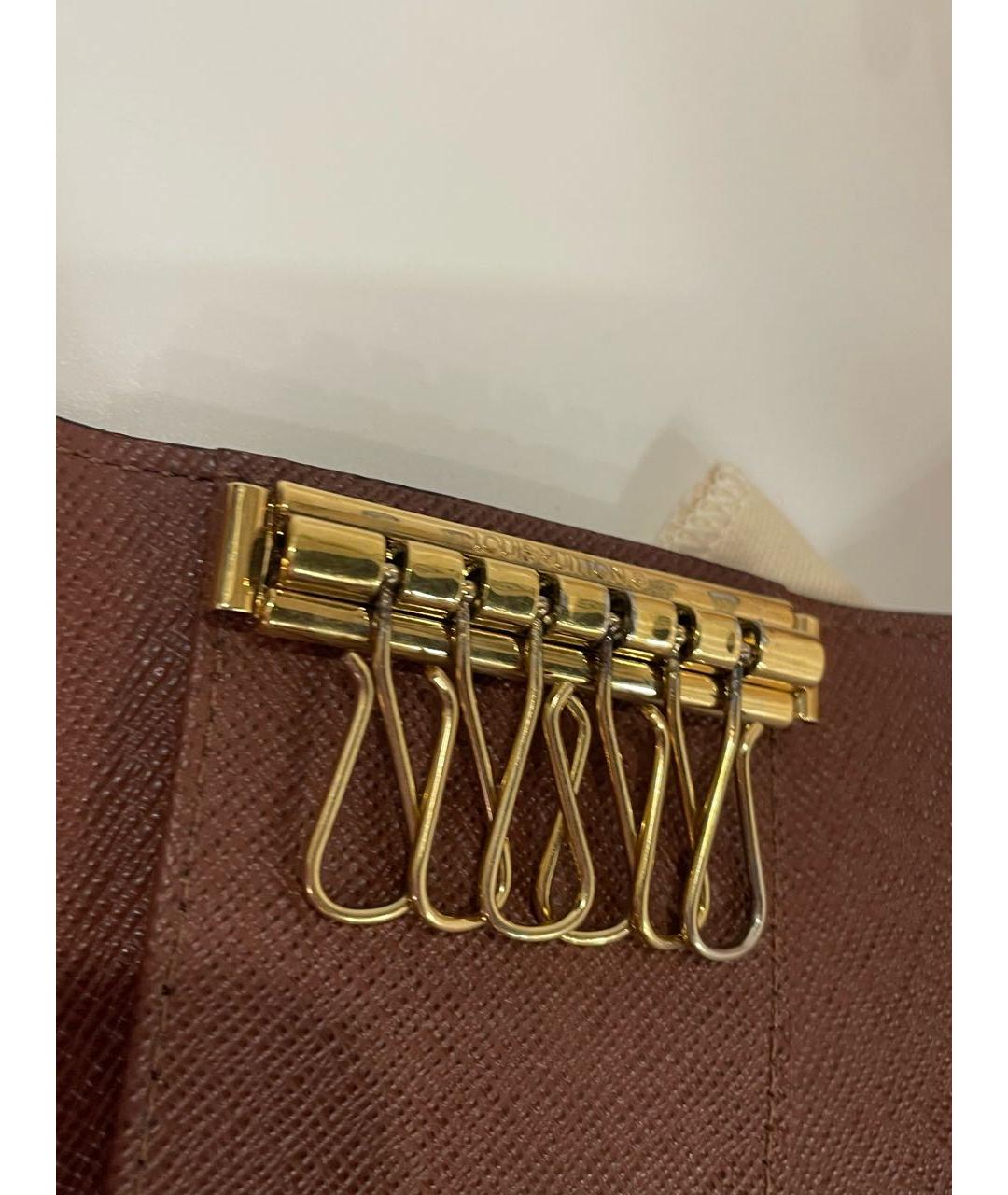 LOUIS VUITTON Коричневая ключница, фото 4