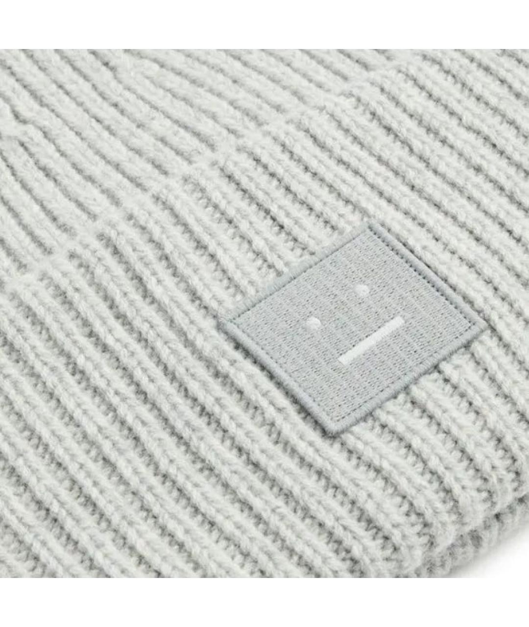 ACNE STUDIOS Серая шерстяная шапка, фото 2