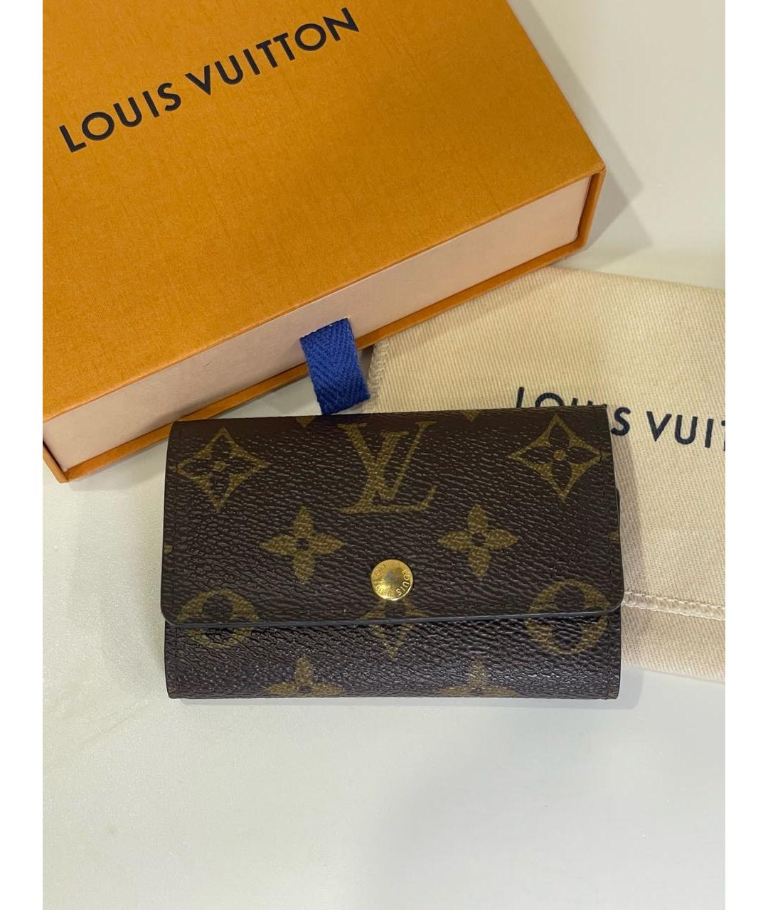 LOUIS VUITTON Коричневая ключница, фото 6