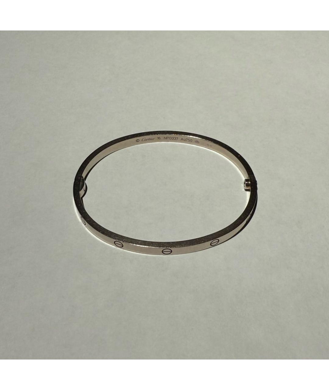 CARTIER Серебрянный браслет из белого золота, фото 2