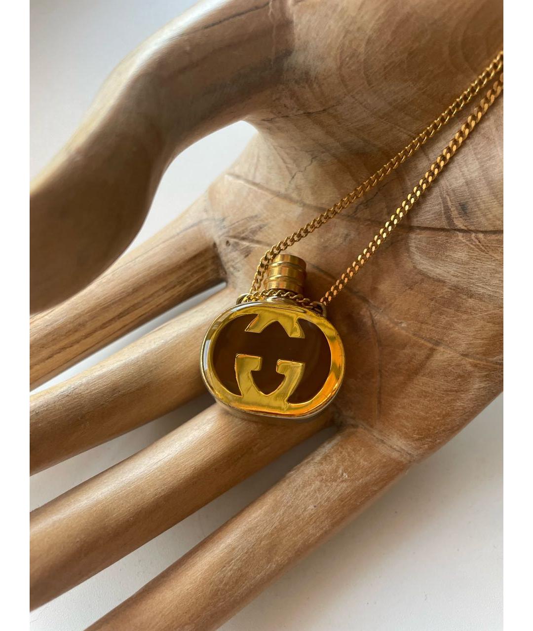 GUCCI Золотой металлический кулон, фото 5