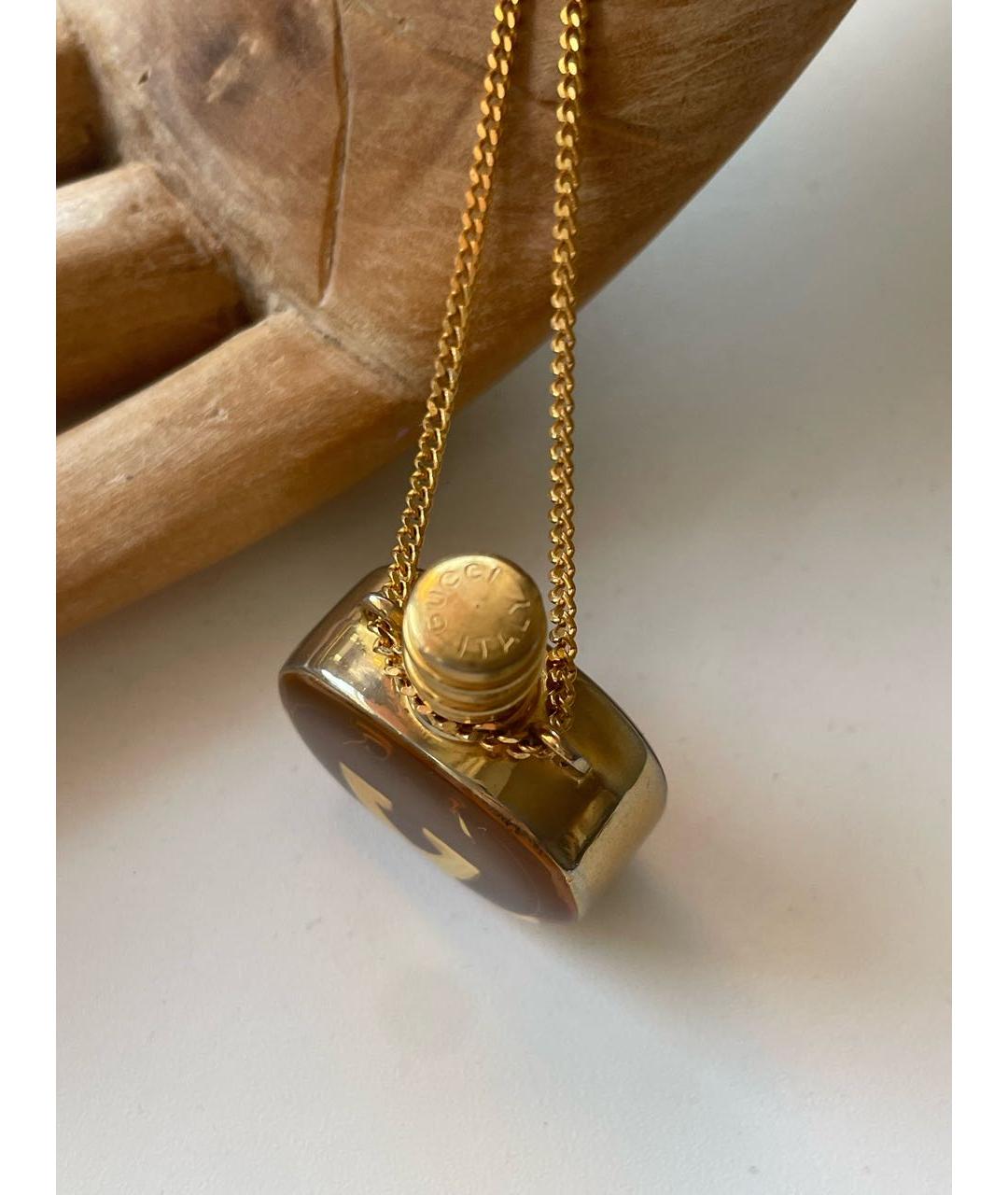 GUCCI Золотой металлический кулон, фото 6