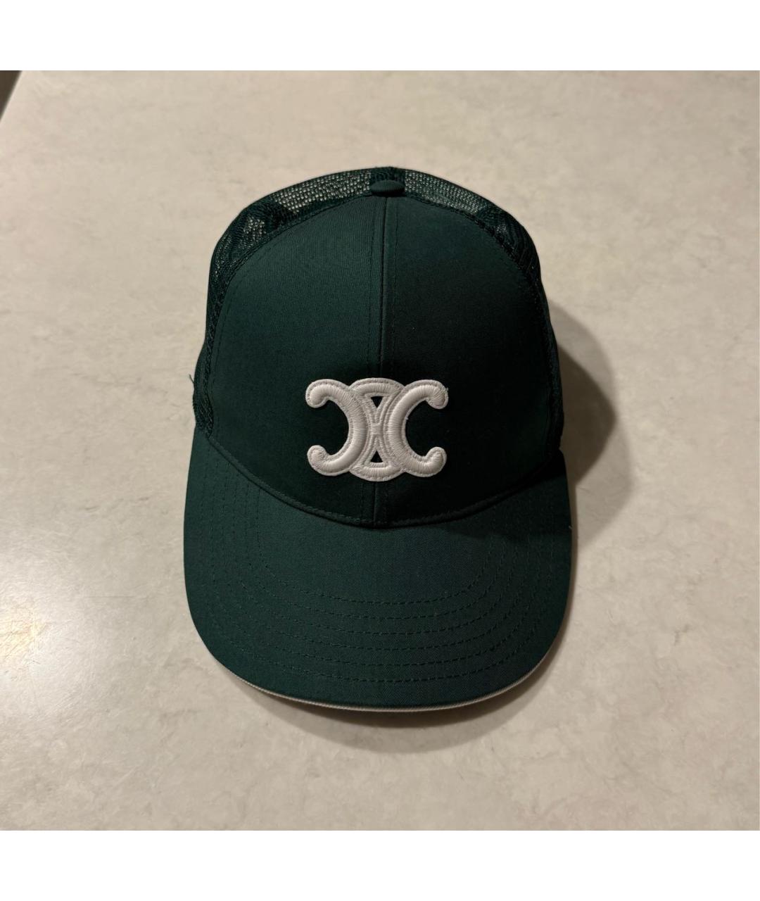 CELINE Зеленая хлопковая кепка, фото 4