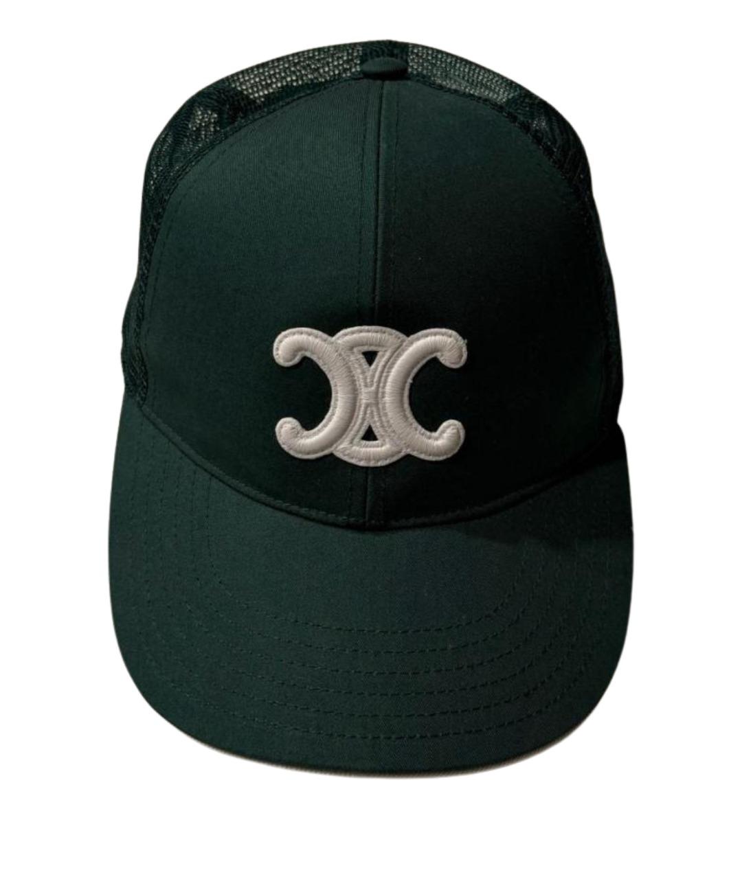 CELINE Зеленая хлопковая кепка, фото 1