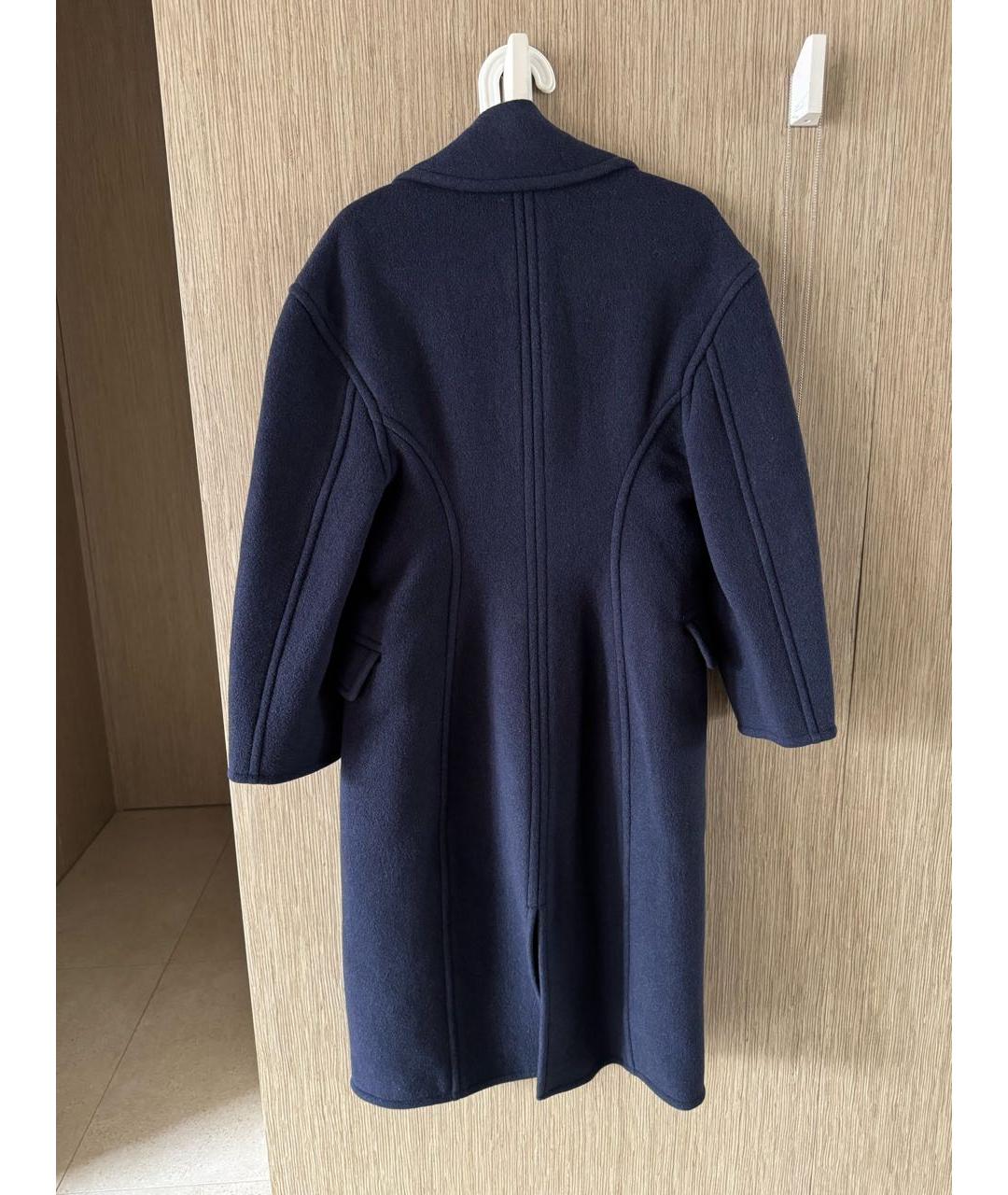 ACNE STUDIOS Темно-синее шерстяное пальто, фото 2