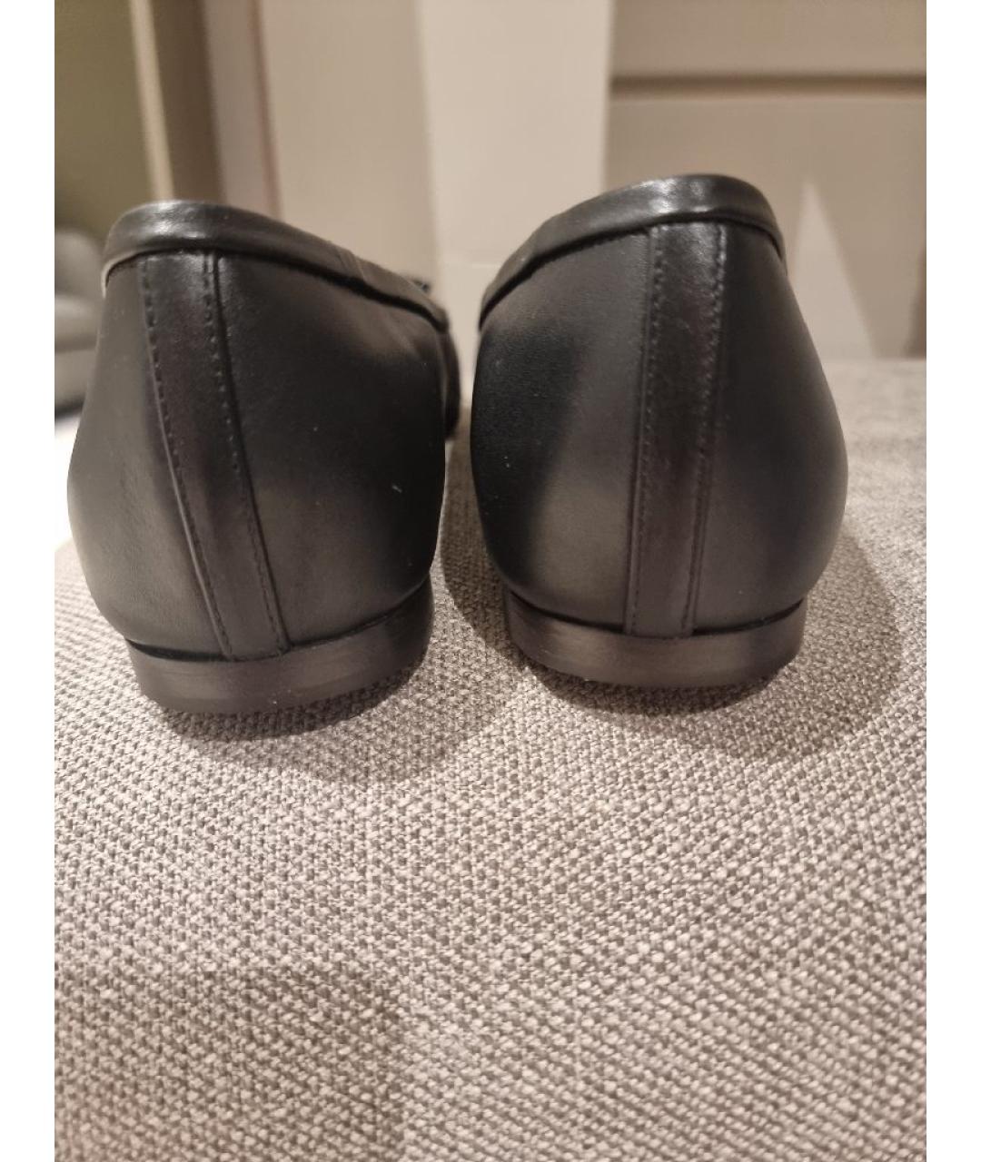 BRUNELLO CUCINELLI Черные кожаные балетки, фото 4