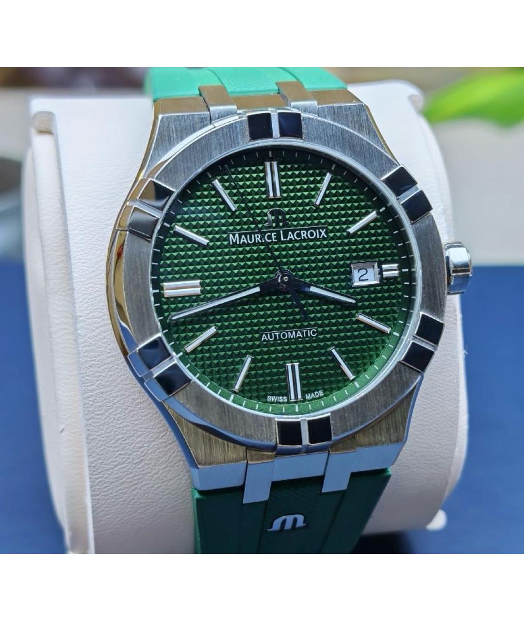 MAURICE LACROIX Зеленые стальные часы, фото 5