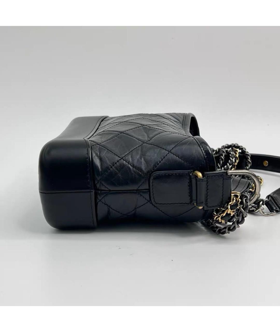 CHANEL Черная кожаная сумка через плечо, фото 6