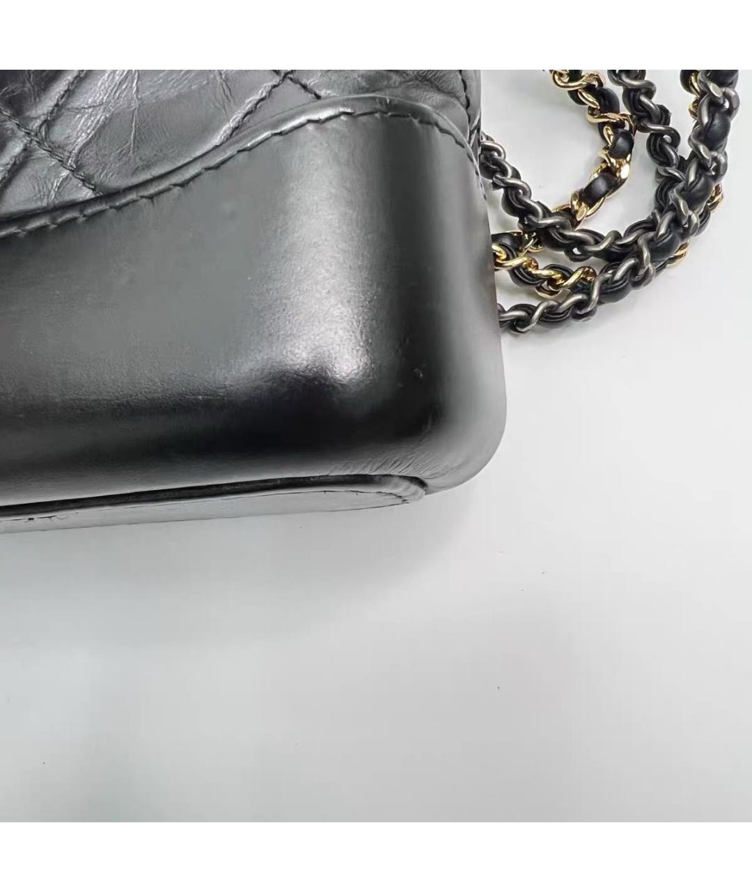 CHANEL Черная кожаная сумка через плечо, фото 7