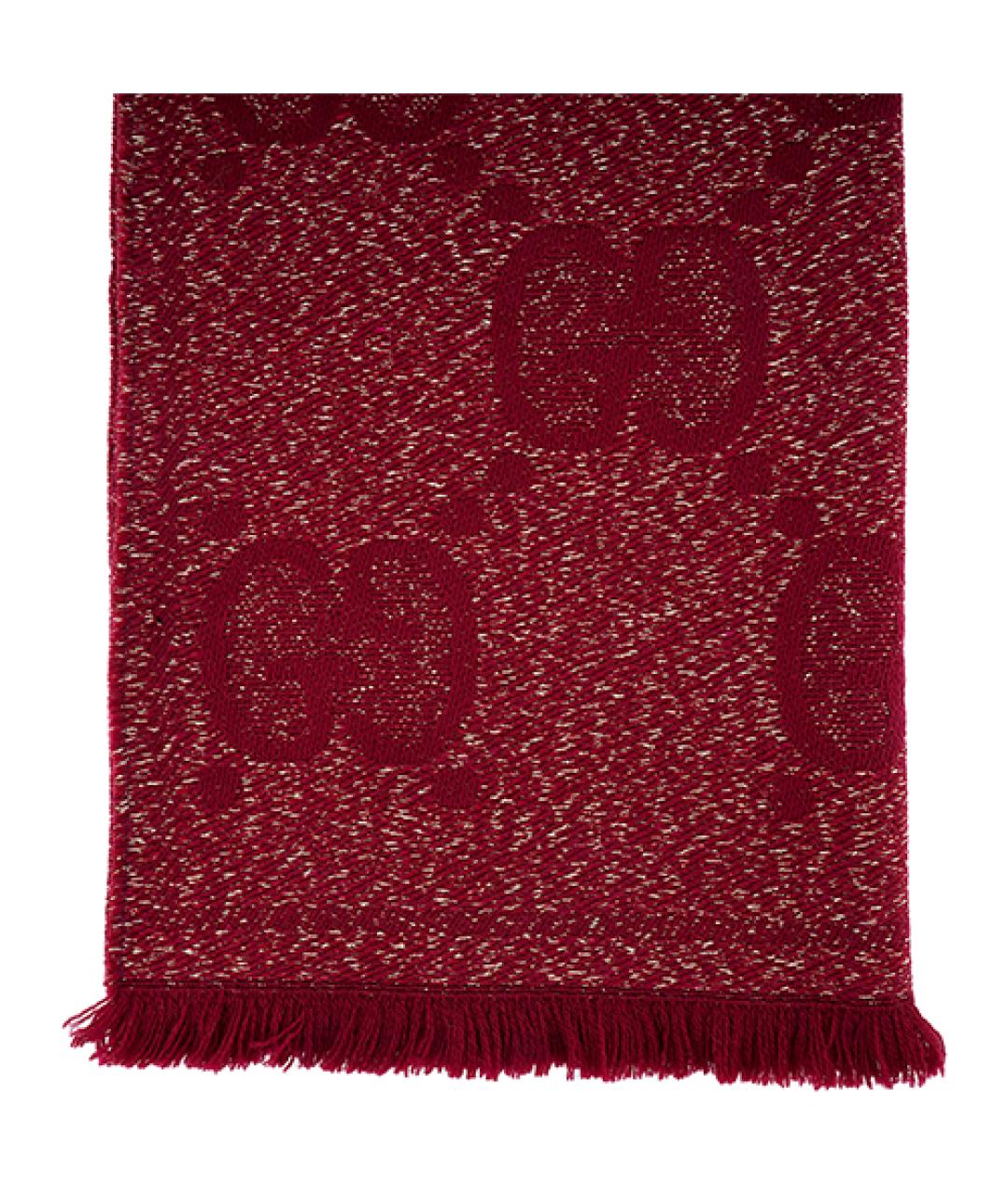 GUCCI Красный шарф, фото 3