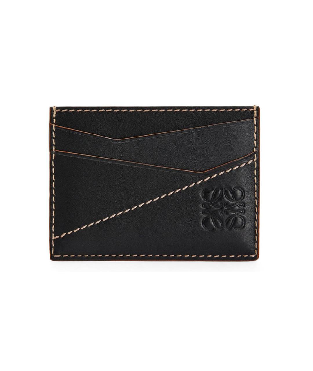 LOEWE Черный кожаный кардхолдер, фото 1