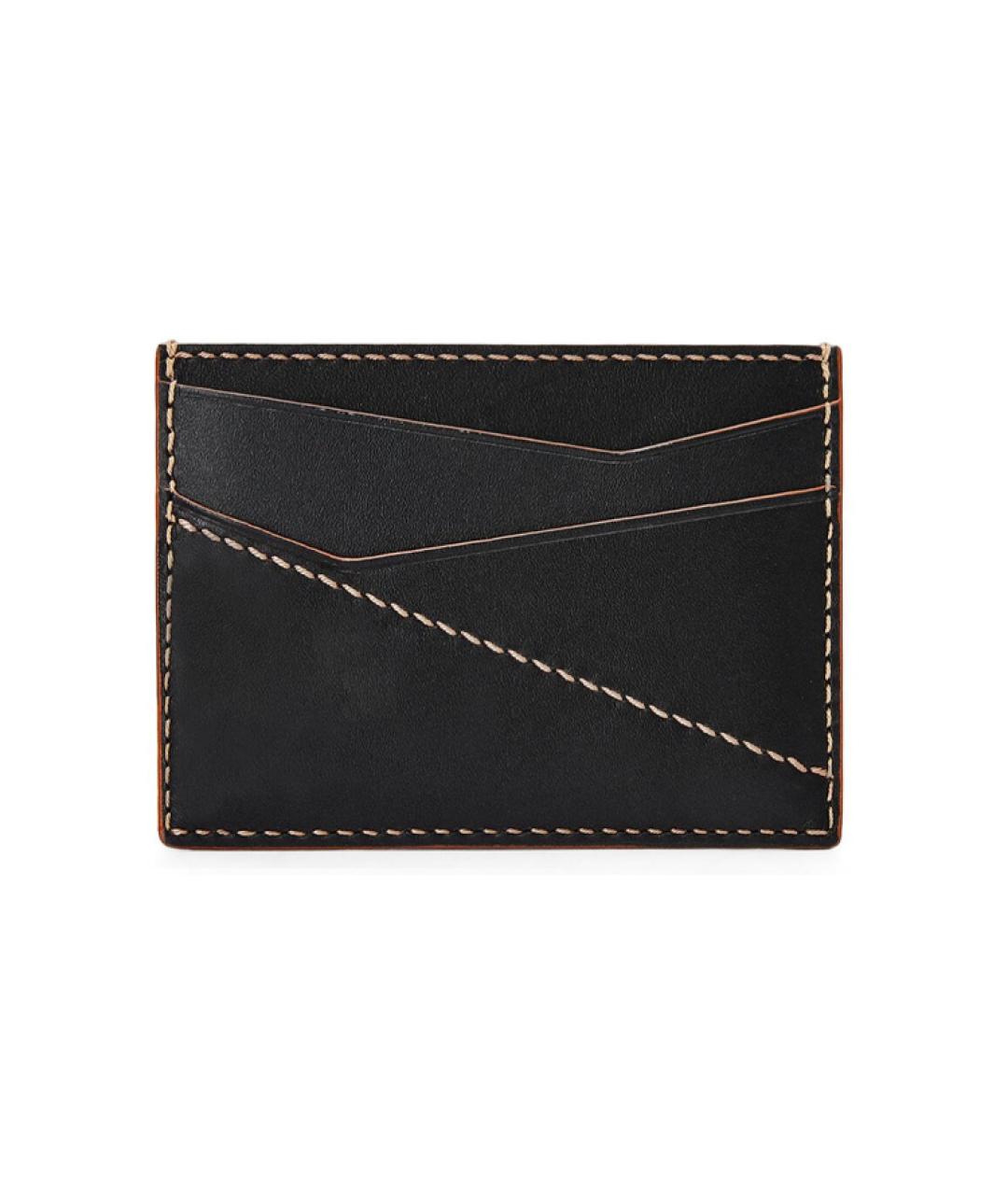 LOEWE Черный кожаный кардхолдер, фото 2