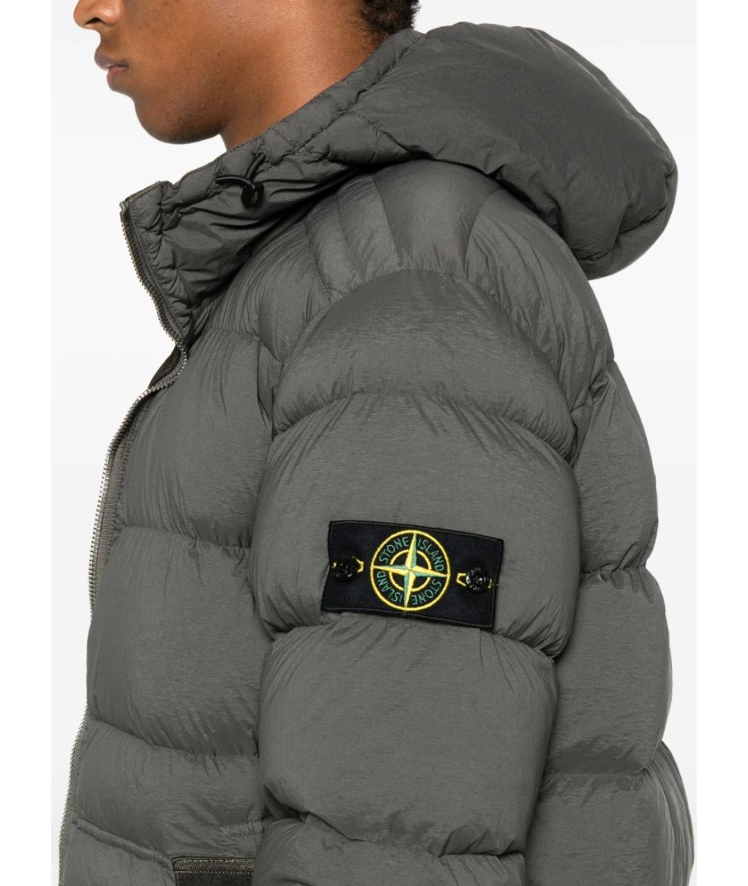 STONE ISLAND Серый пуховик, фото 5