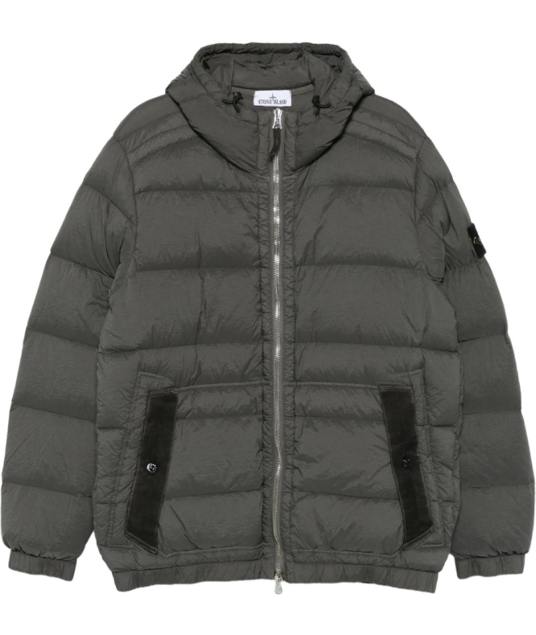 STONE ISLAND Серый пуховик, фото 1