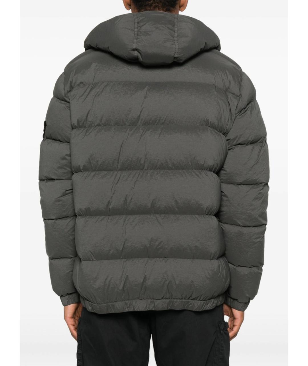 STONE ISLAND Серый пуховик, фото 2