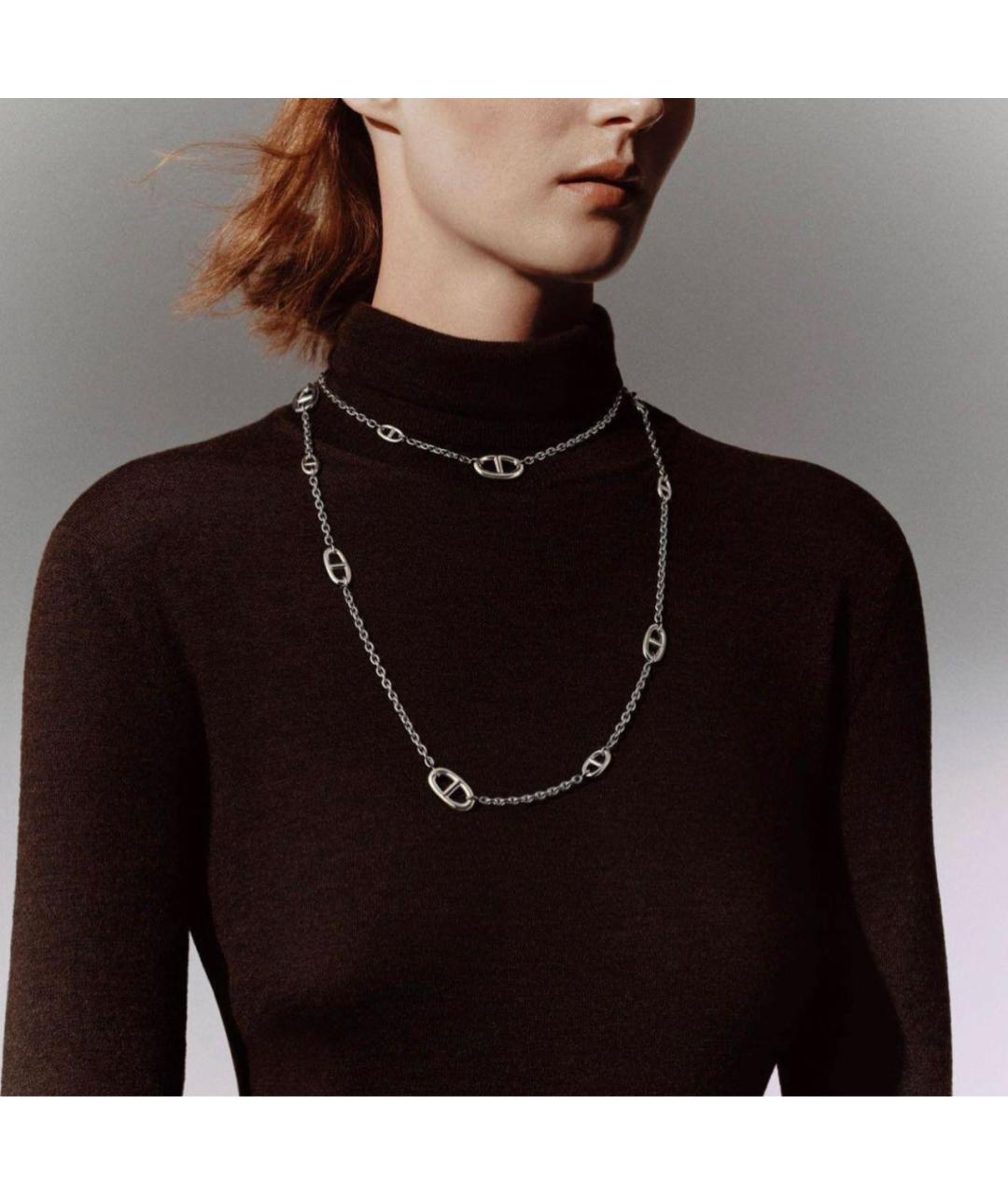 HERMES Серебряное серебряное колье, фото 2