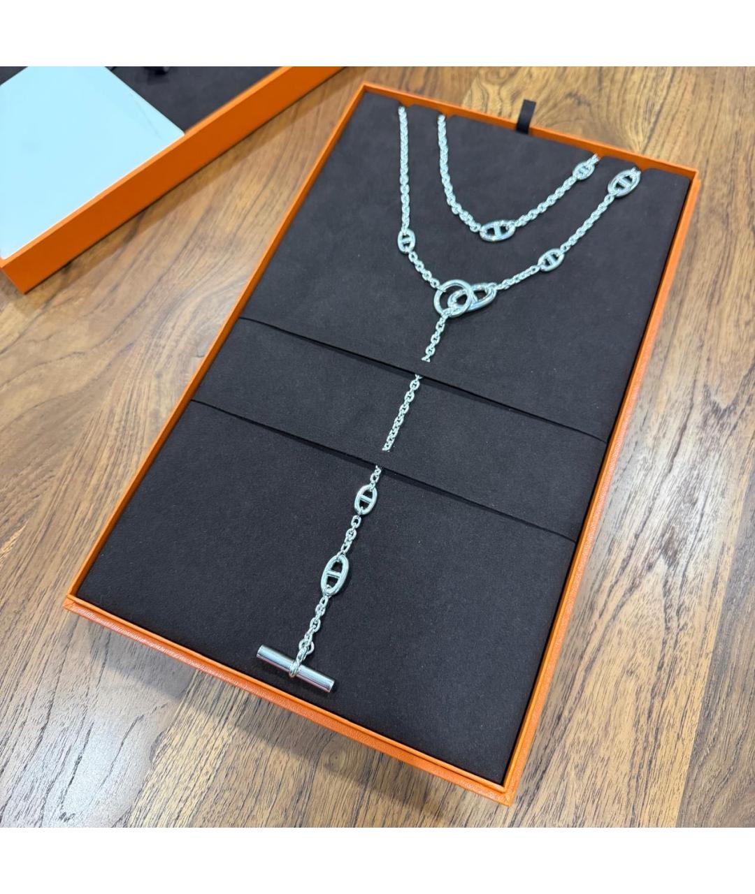 HERMES Серебряное серебряное колье, фото 4