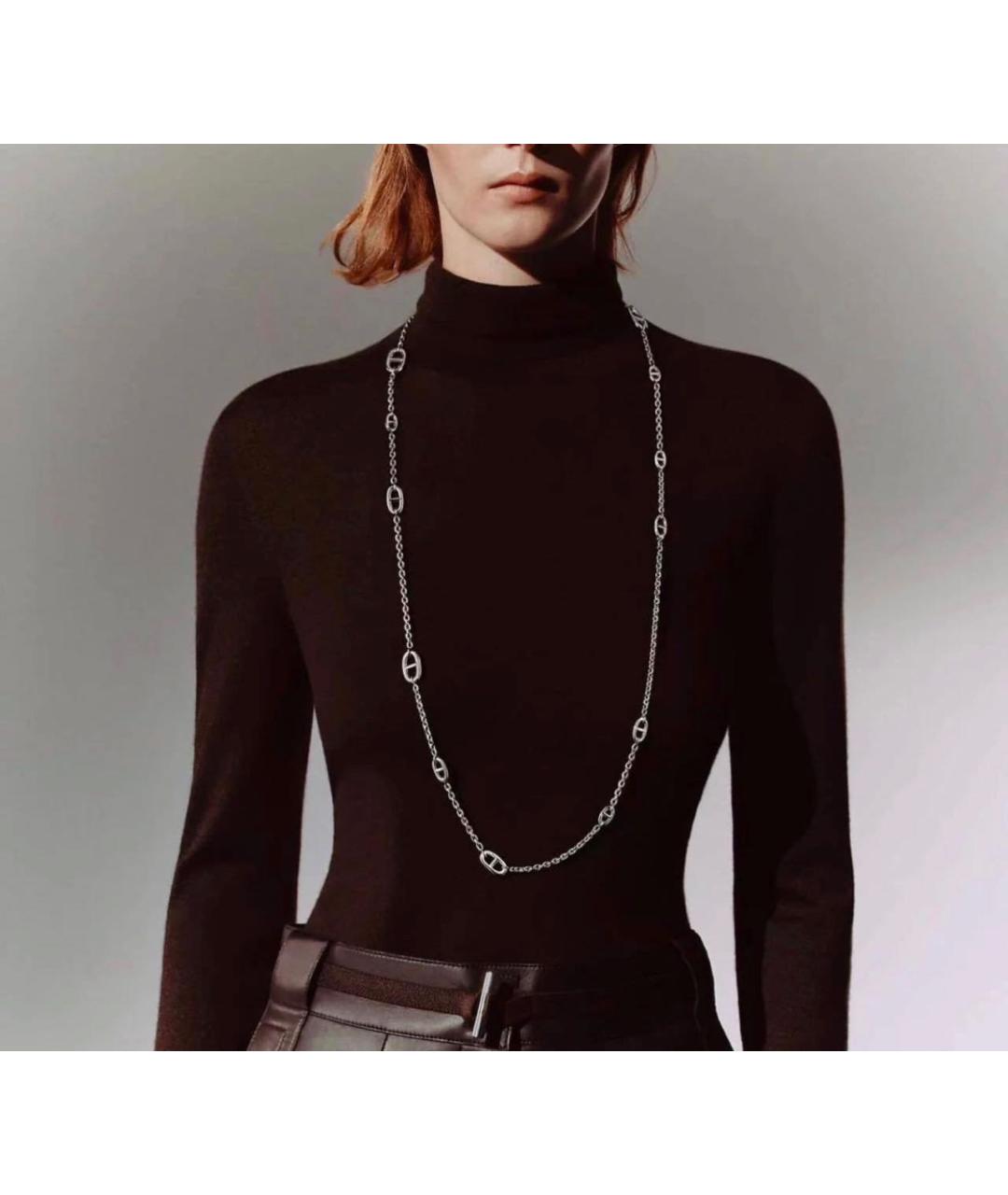 HERMES Серебряное серебряное колье, фото 3