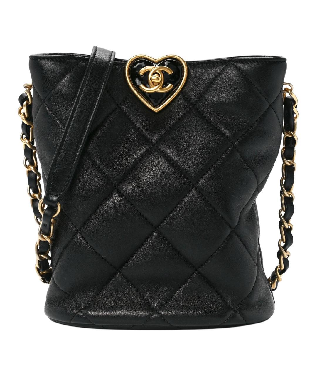 CHANEL Черная кожаная сумка через плечо, фото 1