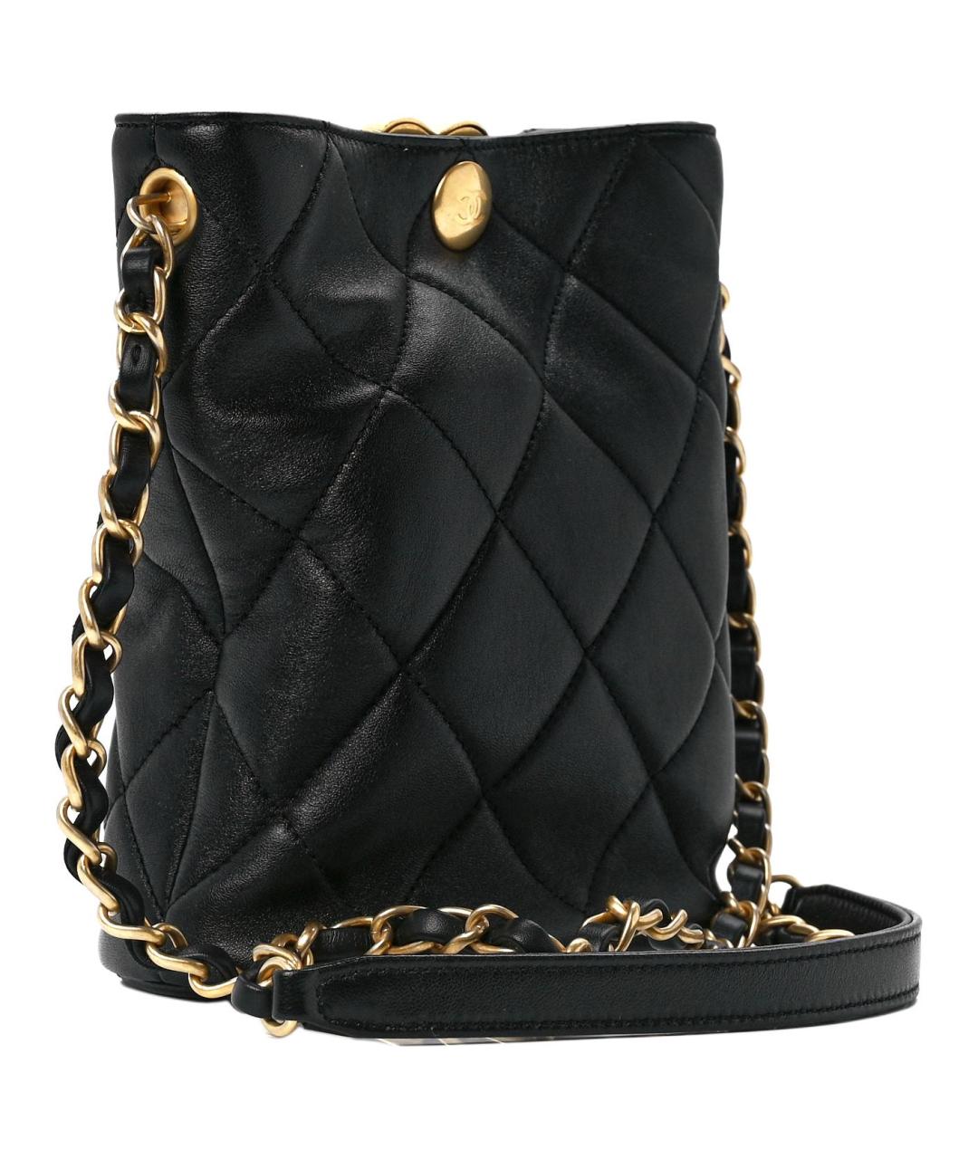 CHANEL Черная кожаная сумка через плечо, фото 2