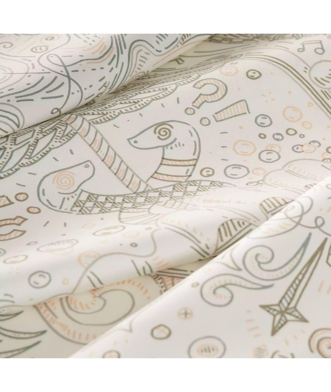 HERMES Бежевый шелковый платок, фото 2