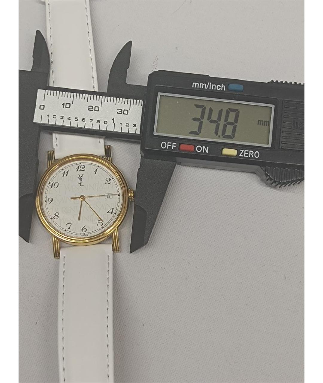 SAINT LAURENT Золотые металлические часы, фото 8