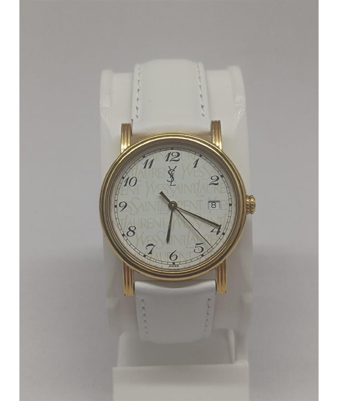 SAINT LAURENT Золотые металлические часы, фото 9
