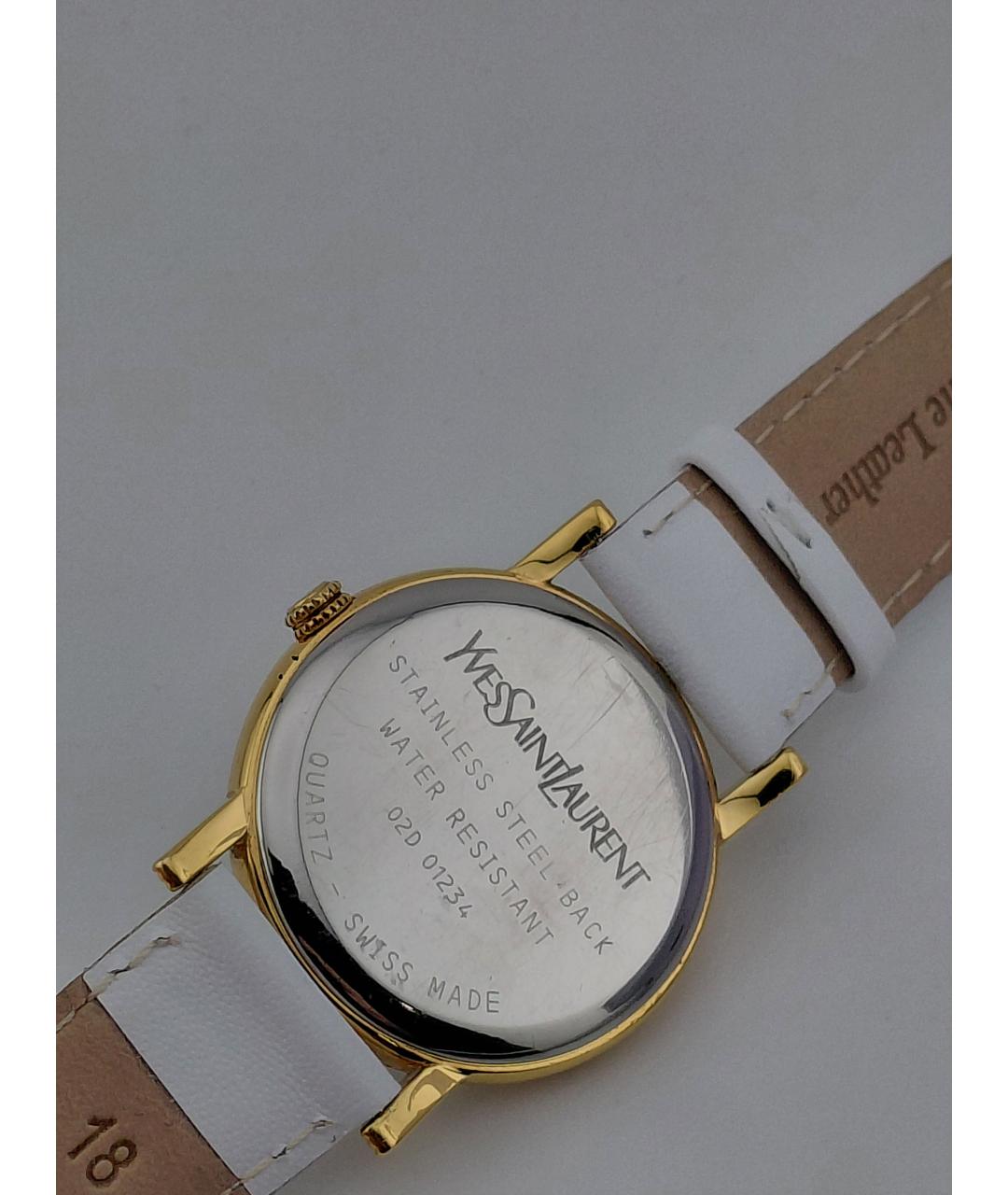 SAINT LAURENT Золотые металлические часы, фото 7