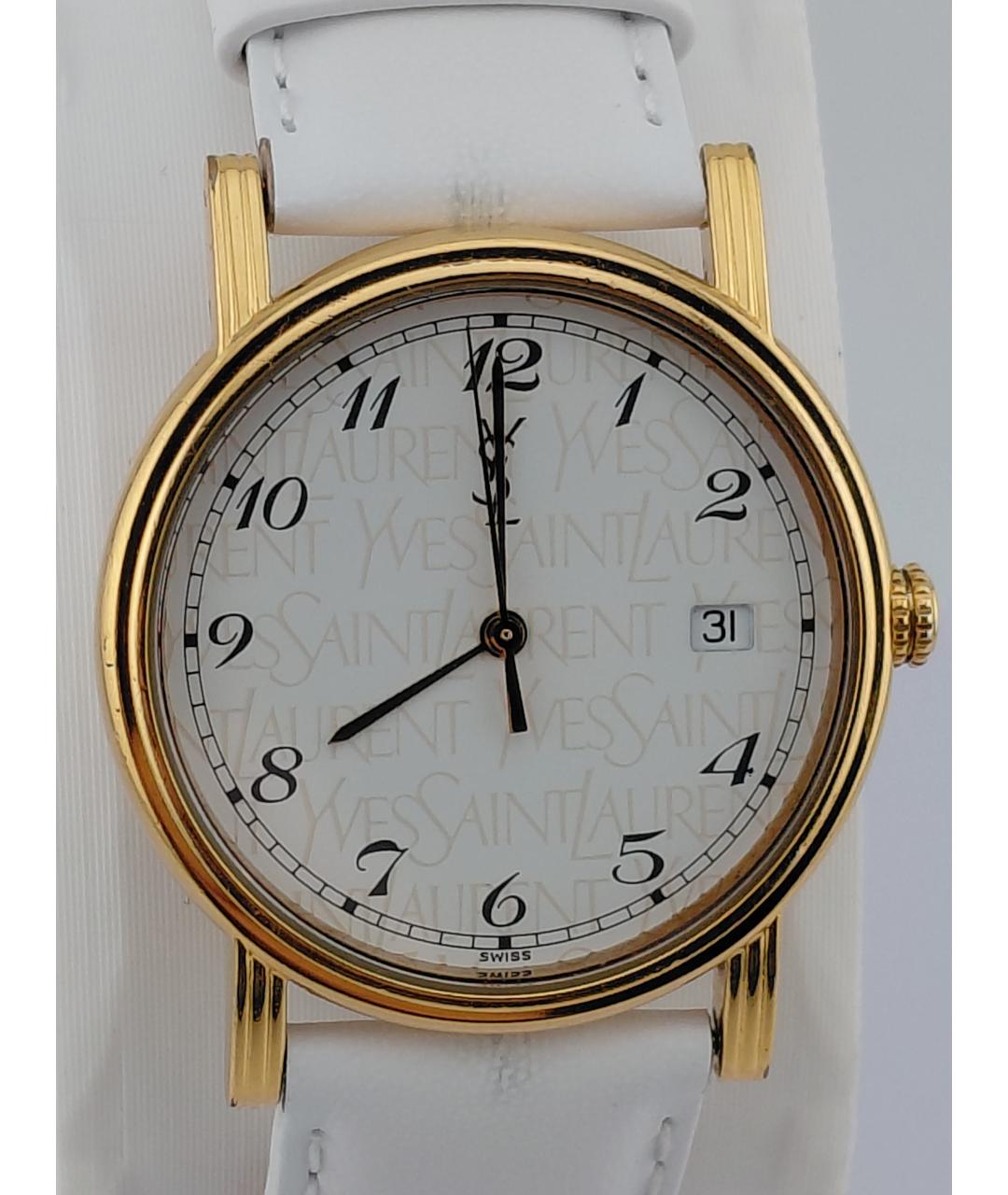 SAINT LAURENT Золотые металлические часы, фото 6