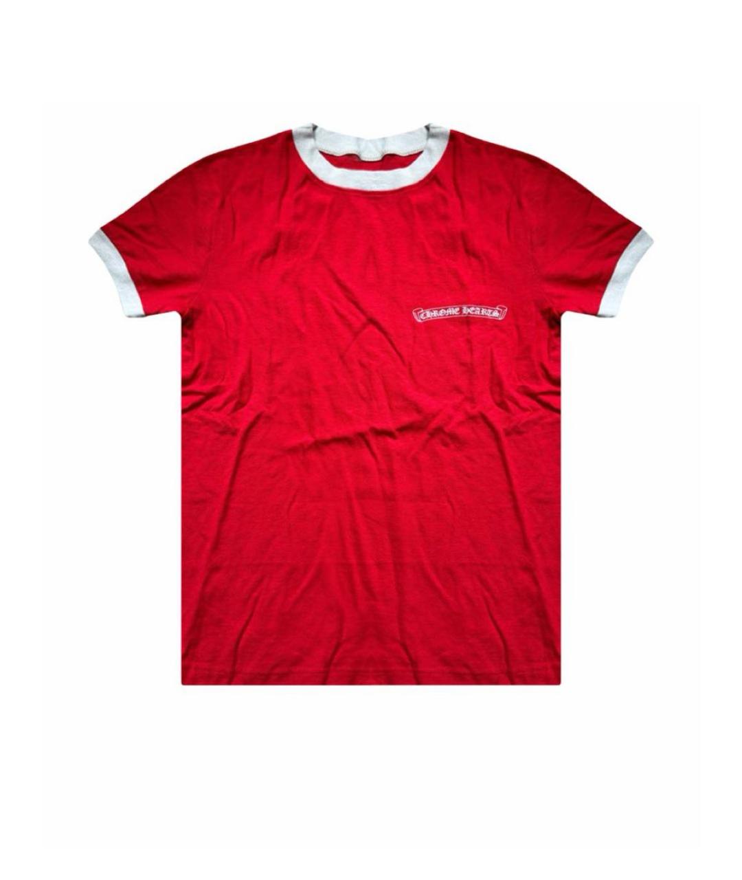 CHROME HEARTS Красная хлопковая футболка, фото 5