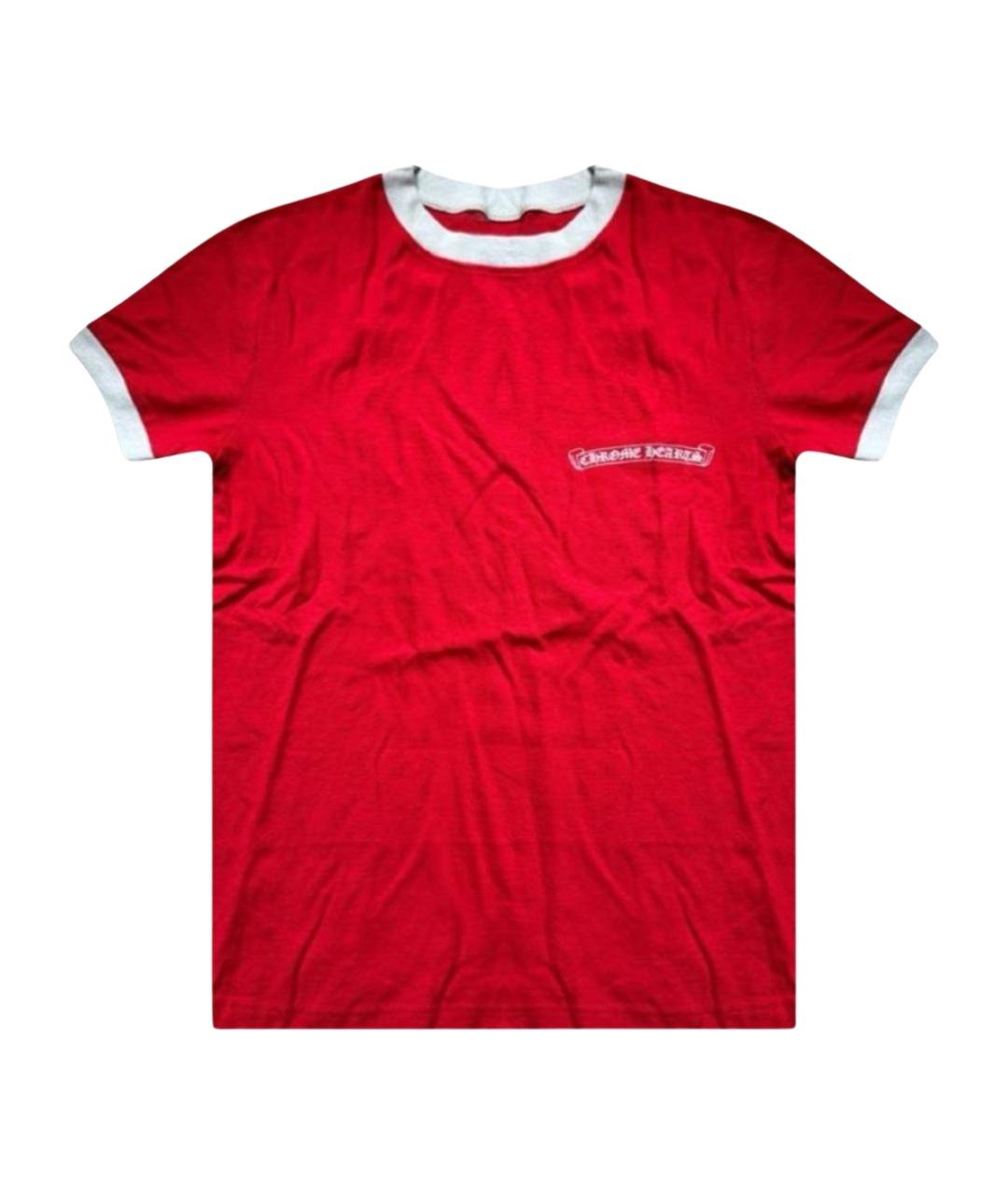 CHROME HEARTS Красная хлопковая футболка, фото 1