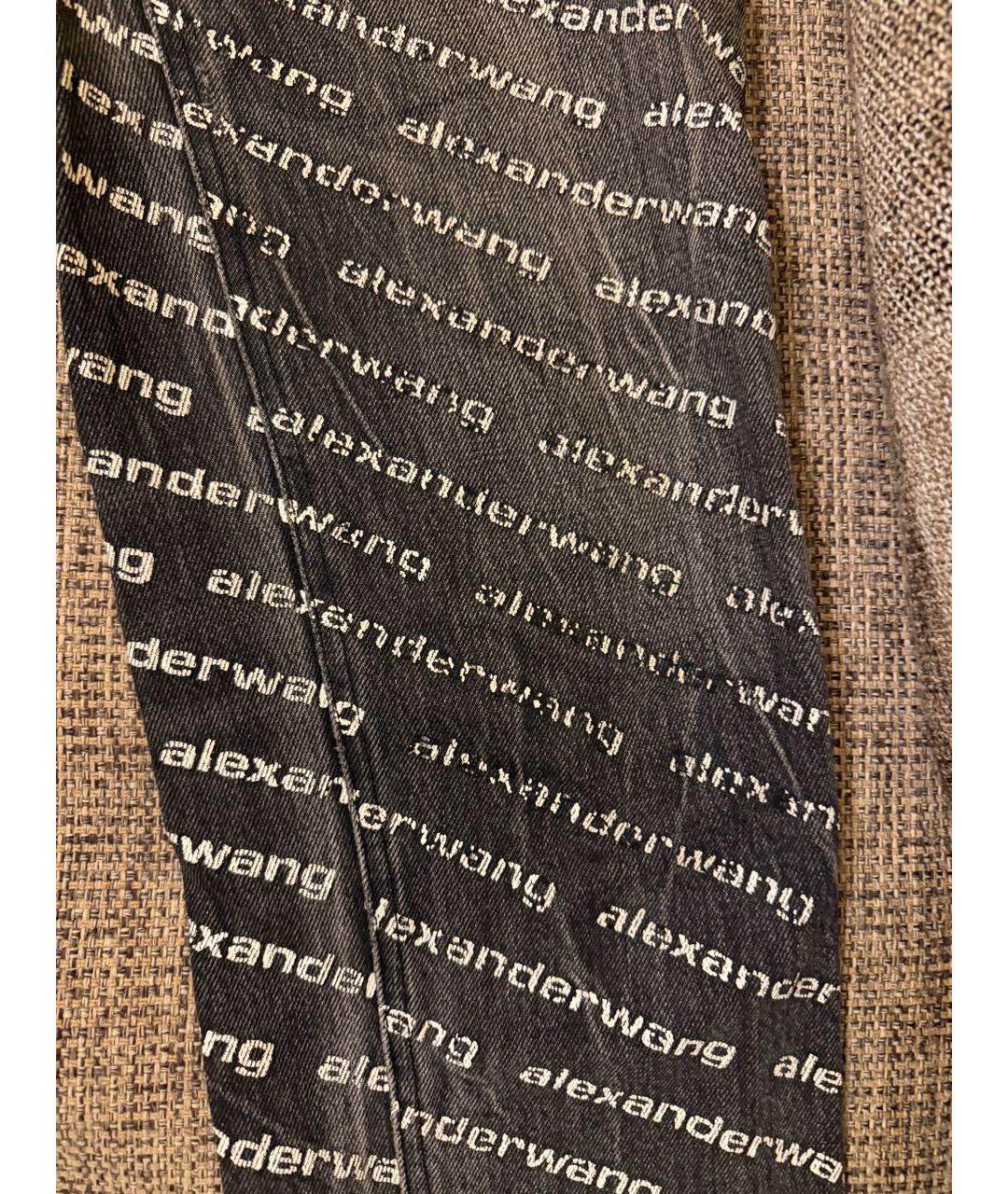 ALEXANDER WANG Черные хлопковые прямые джинсы, фото 5