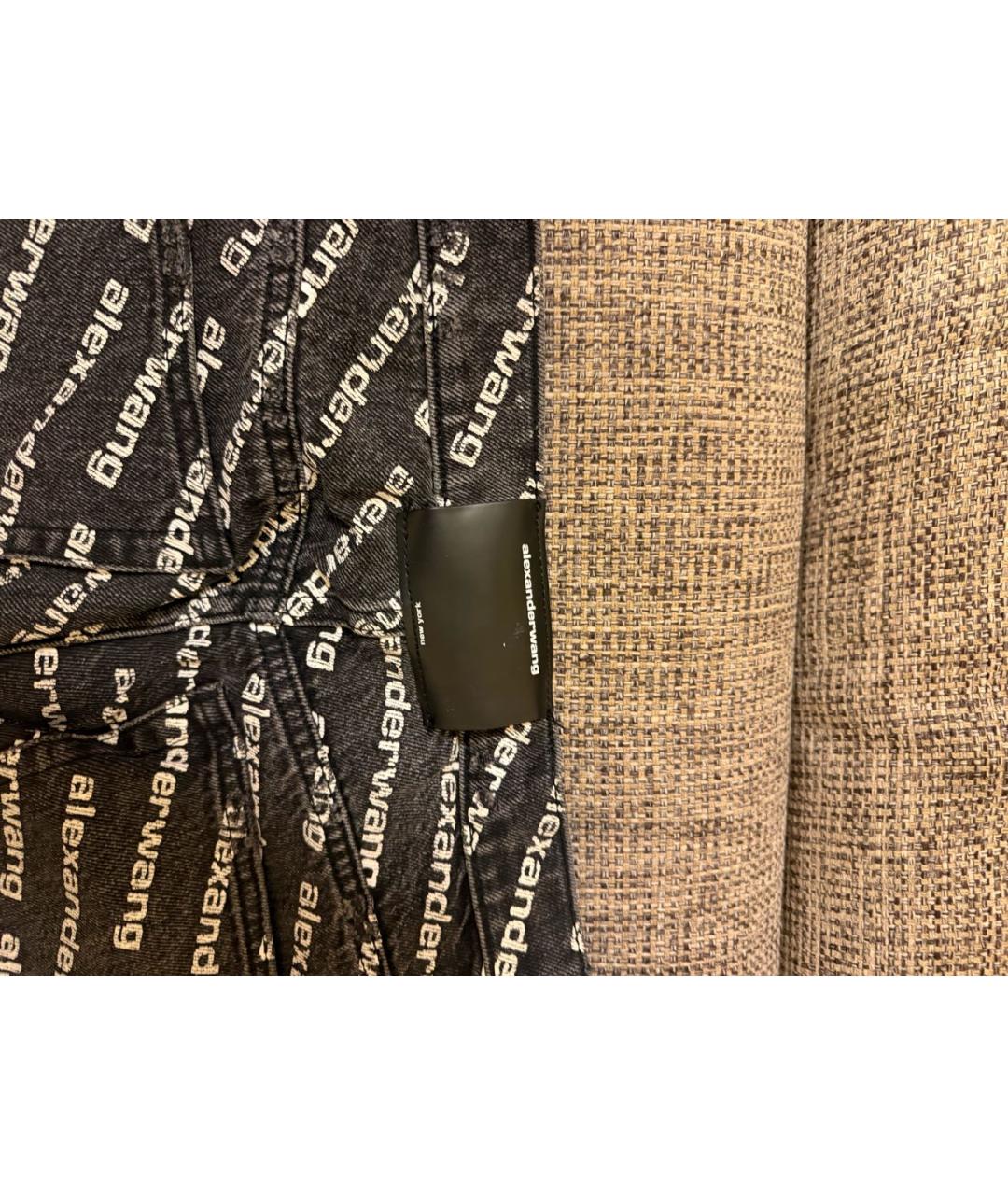 ALEXANDER WANG Черные хлопковые прямые джинсы, фото 4