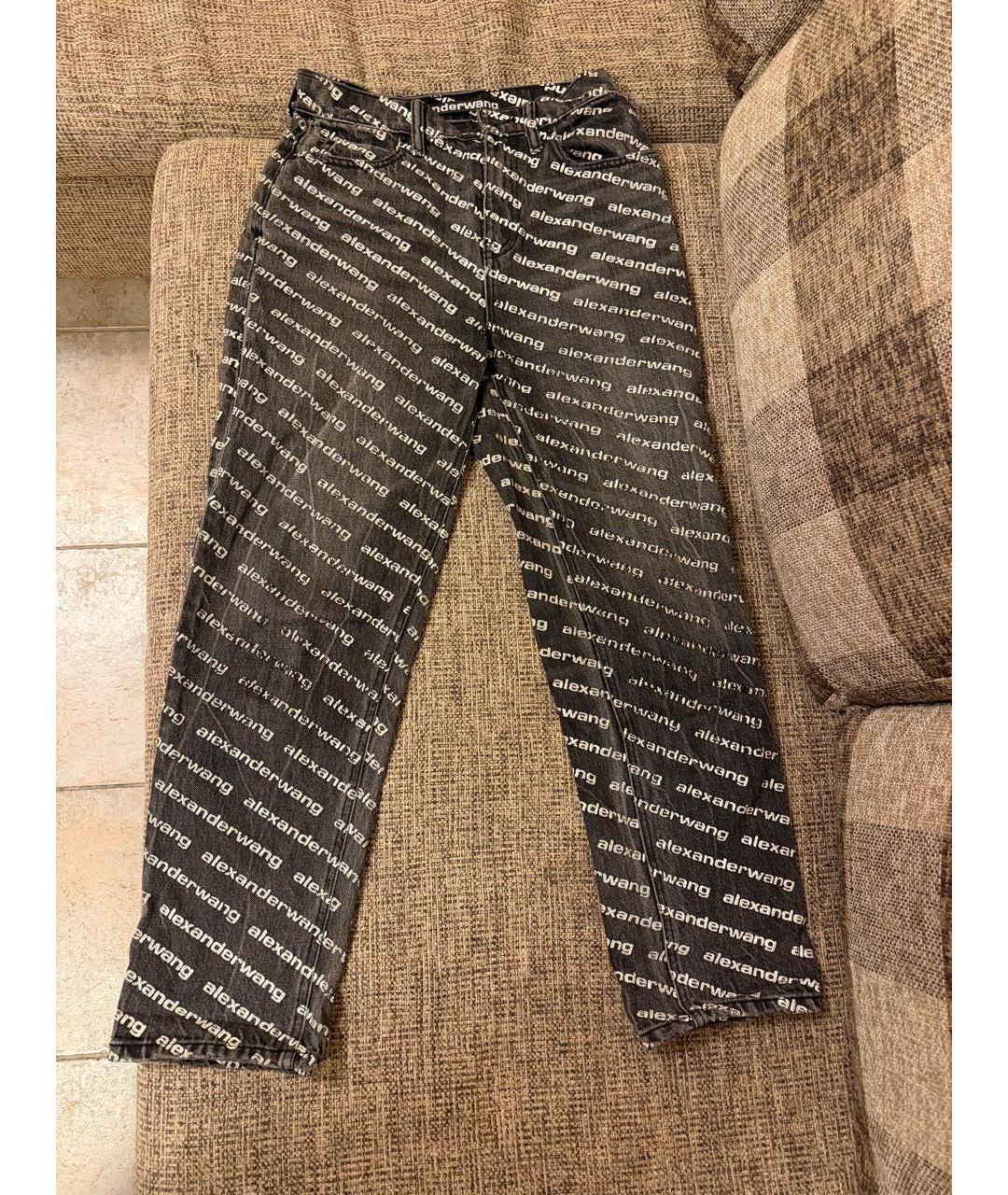 ALEXANDER WANG Черные хлопковые прямые джинсы, фото 7