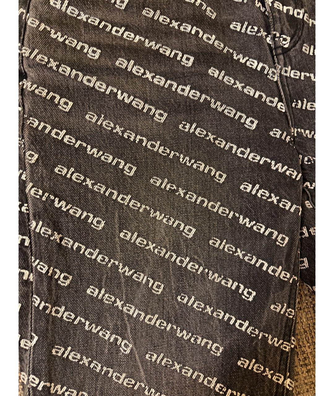 ALEXANDER WANG Черные хлопковые прямые джинсы, фото 6