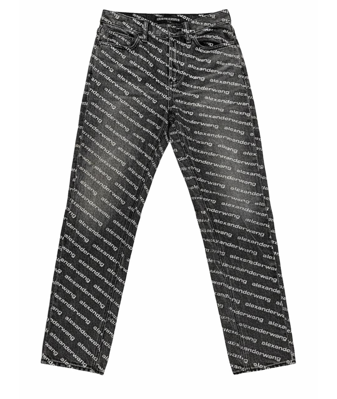 ALEXANDER WANG Черные хлопковые прямые джинсы, фото 1