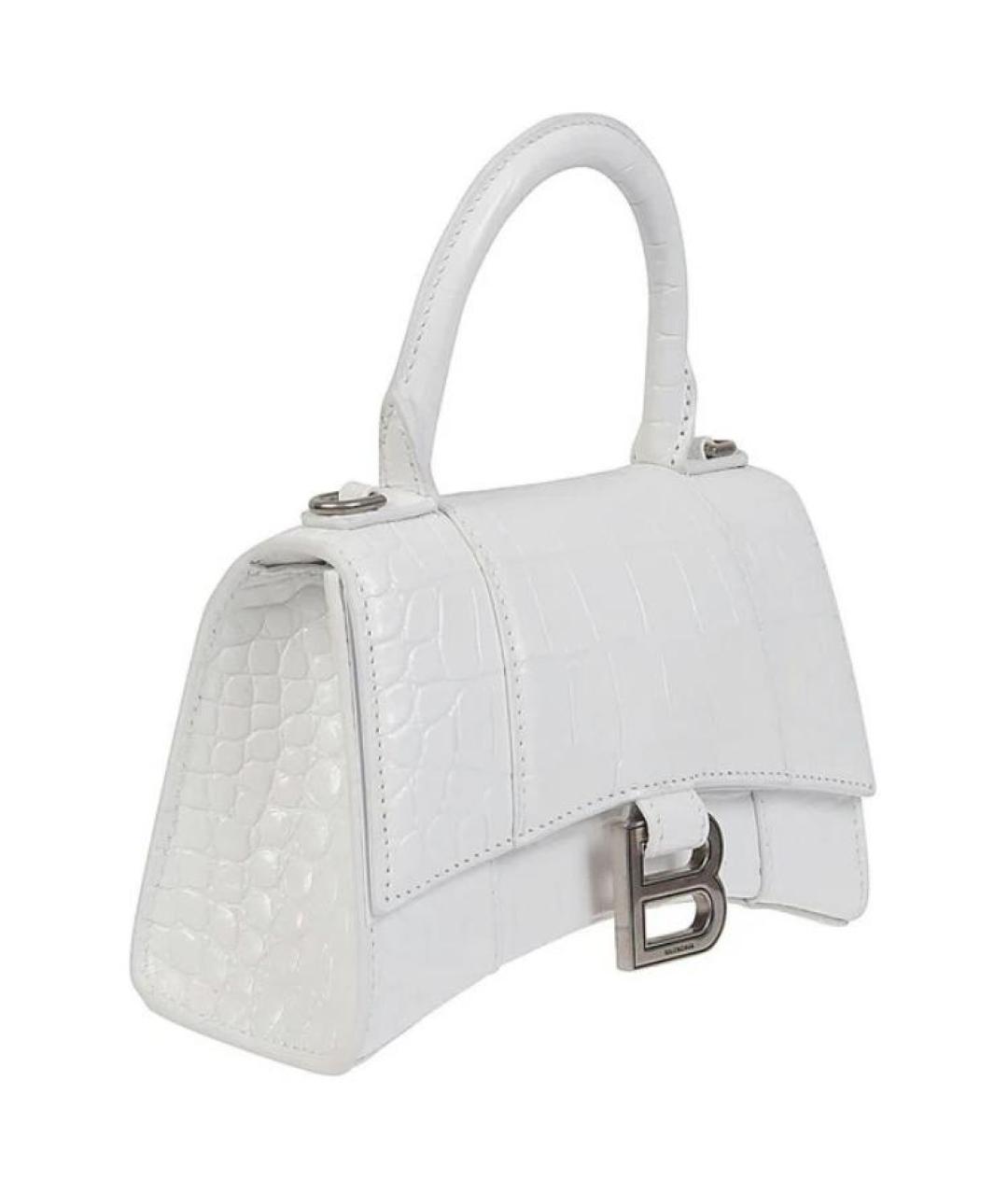 BALENCIAGA Белая кожаная сумка через плечо, фото 2