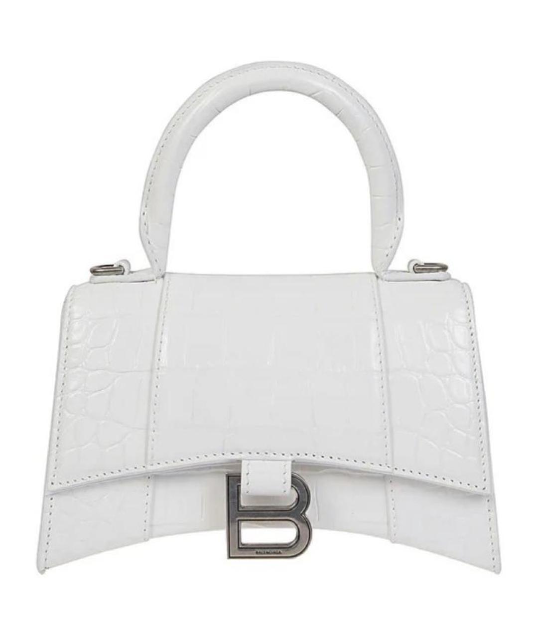 BALENCIAGA Белая кожаная сумка через плечо, фото 1