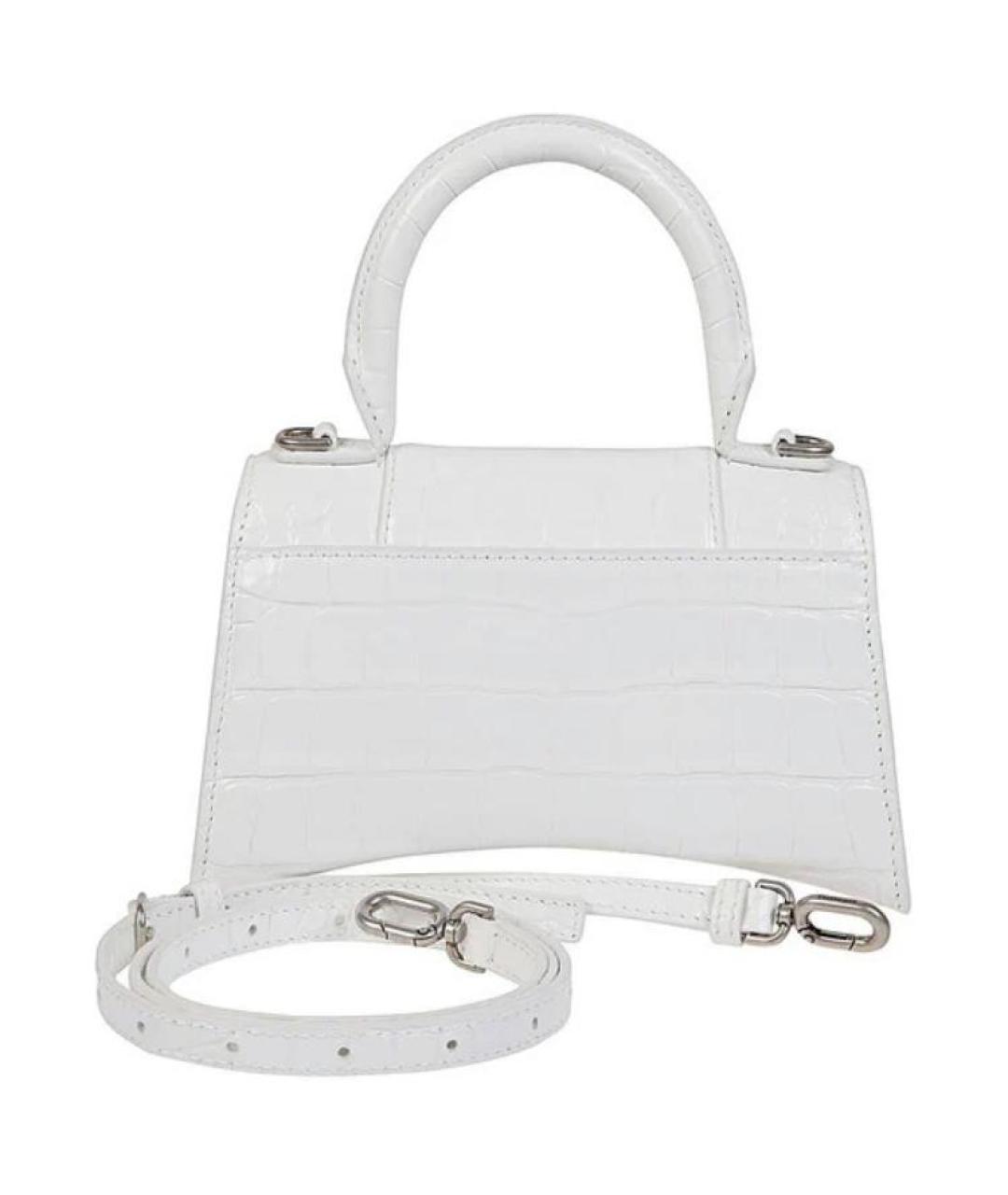 BALENCIAGA Белая кожаная сумка через плечо, фото 3